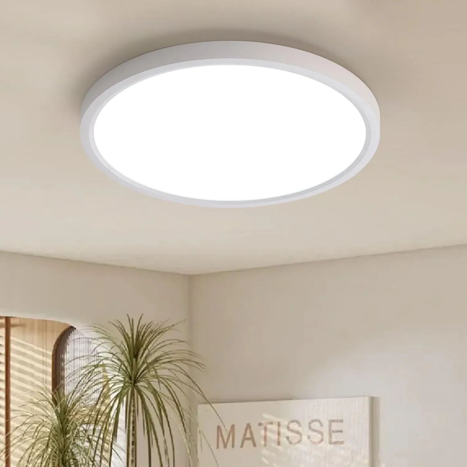 JDONG Deckenlampe LED Deckenleuchte Rund Ø50CM 54W Neutralweiß 4000K Flach