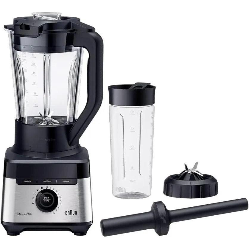 Braun PowerBlend 7 - Standmixer 1400W 10 Stufen + Pulse TriAction Schwarz