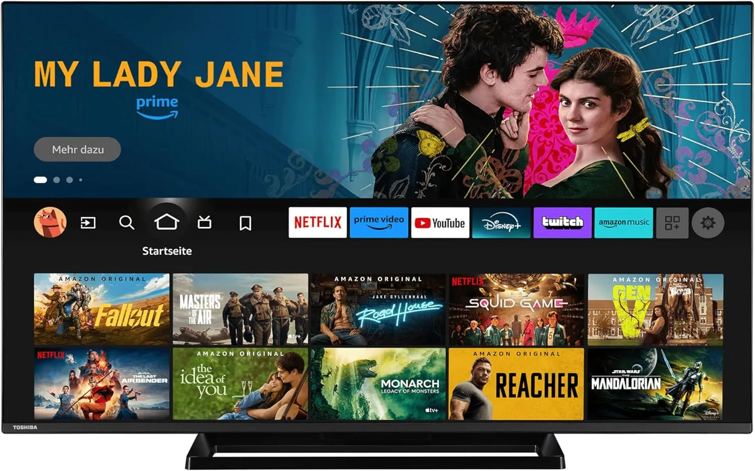 Toshiba 55 Zoll Fernseher Fire TV (4K UHD Smart TV, HDR Dolby Vision, Triple-Tuner, Alexa Built-In, Sound by Onkyo) 55UF3F63DAZ