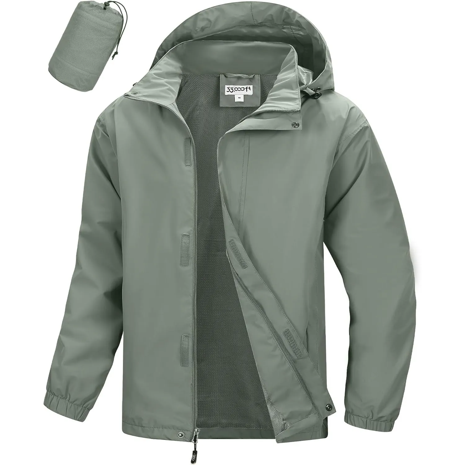 33,000ft Regenjacke Herren Wasserdichte Atmungsaktiv Leichte Outdoorjacke