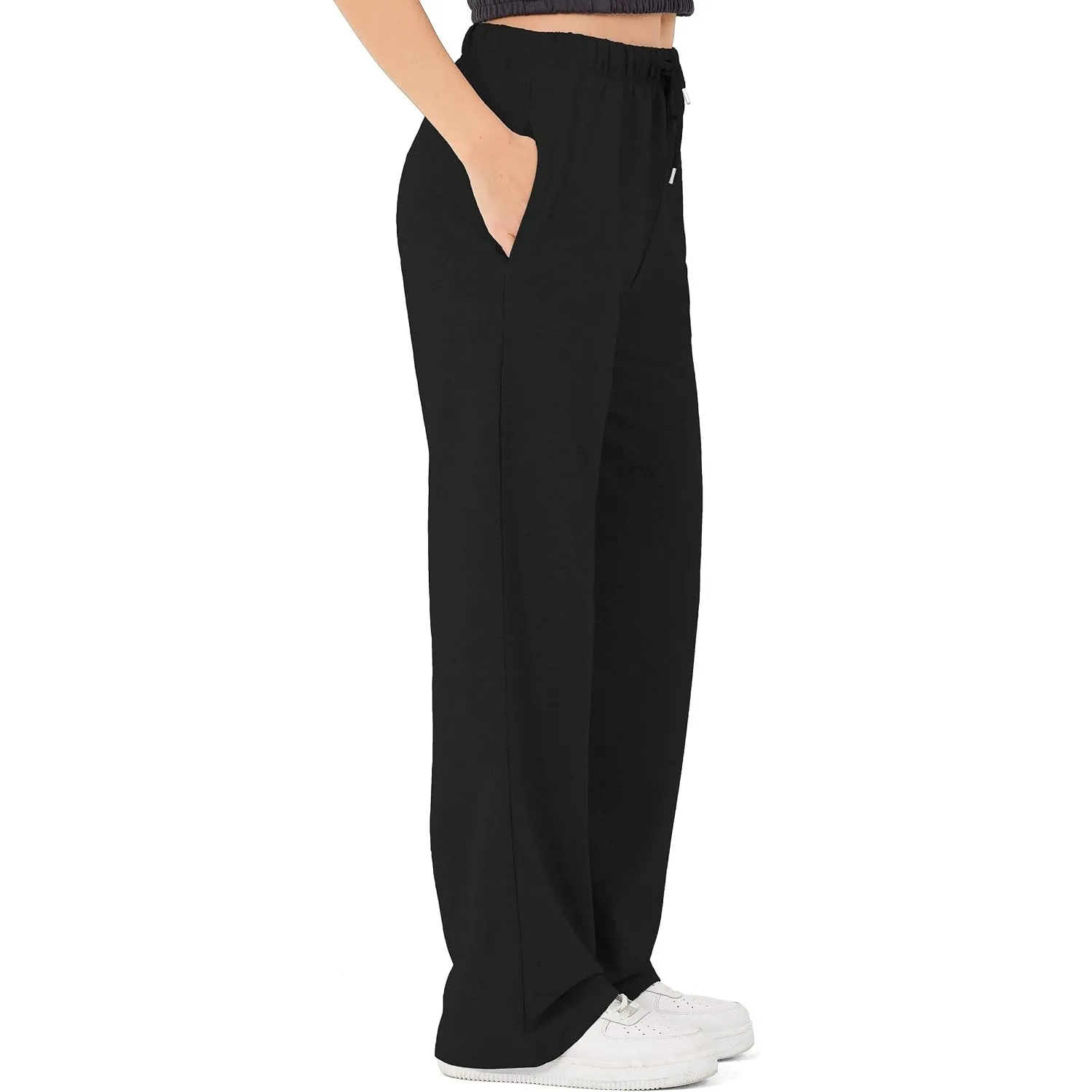 ROSS CAMP Jogginghose Damen - Baumwolle Sporthose Lang Hose Weites Bein