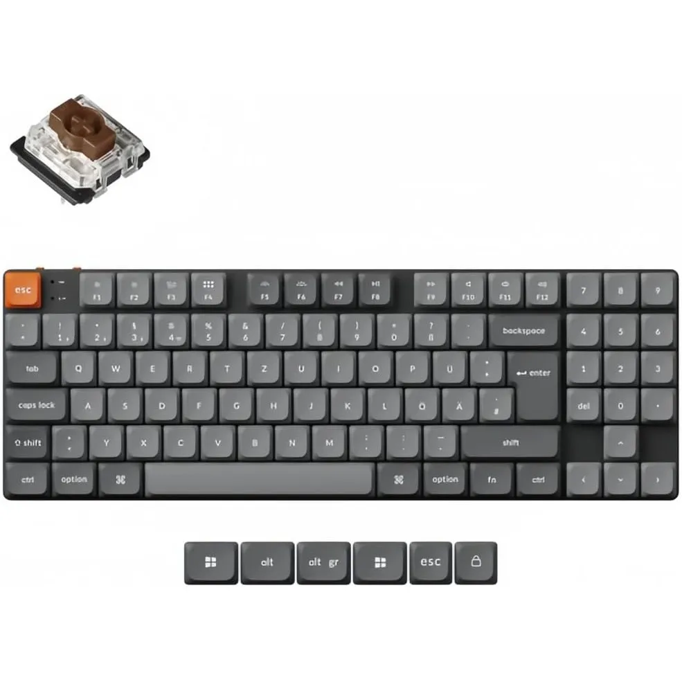 Keychron K13 Max QMK/VIA Kabellose Mechanische Tastatur,DE-ISO TKL Layout Bluetooth/2.4 GHz/Kabelgebundene,RGB Hot-Swap…