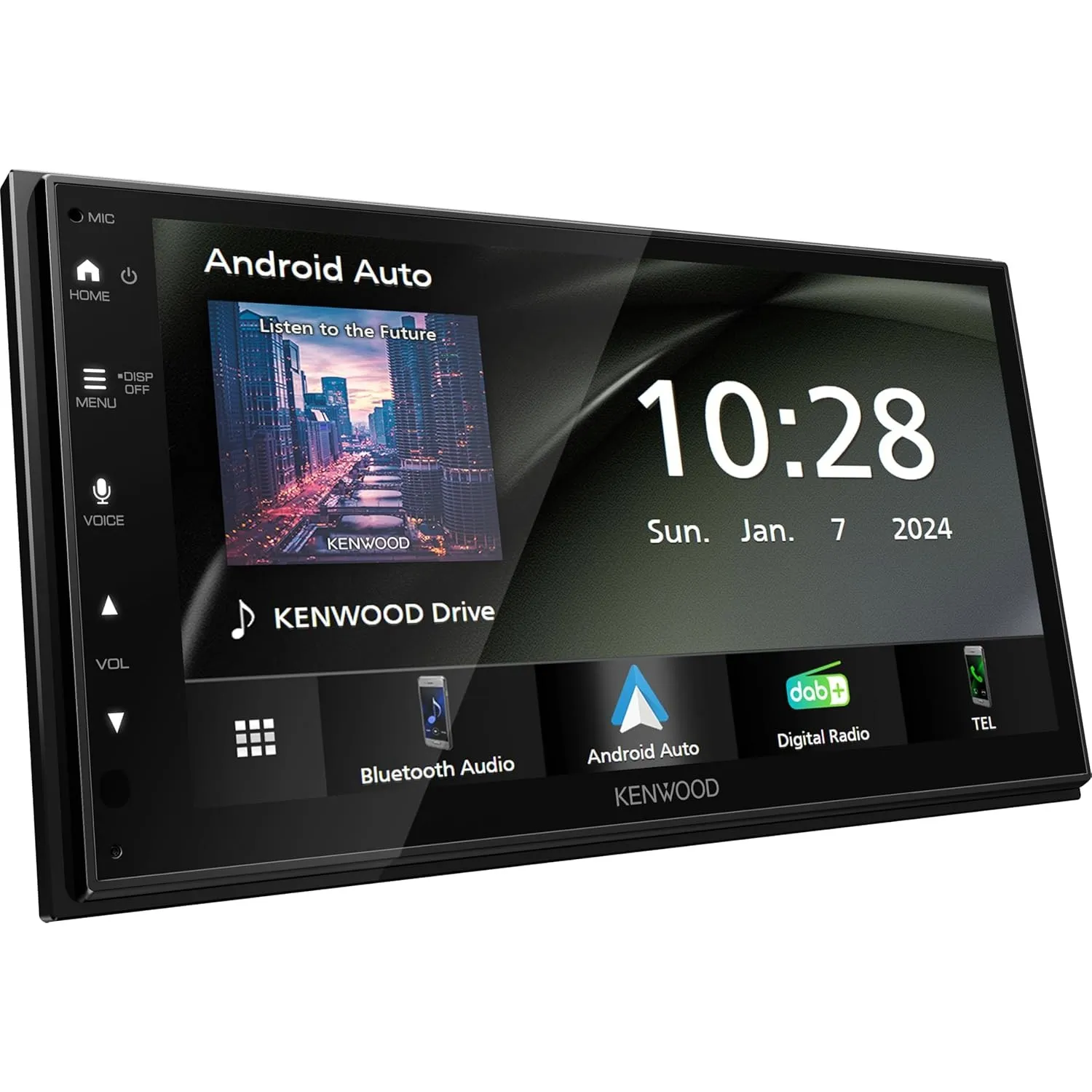 KENWOOD DMX5023DABS - 17,3 cm WSVGA (1024 x 600px) Moniceiver mit DAB+/FM, CarPlay, Android Auto, Apple & Android USB-M…