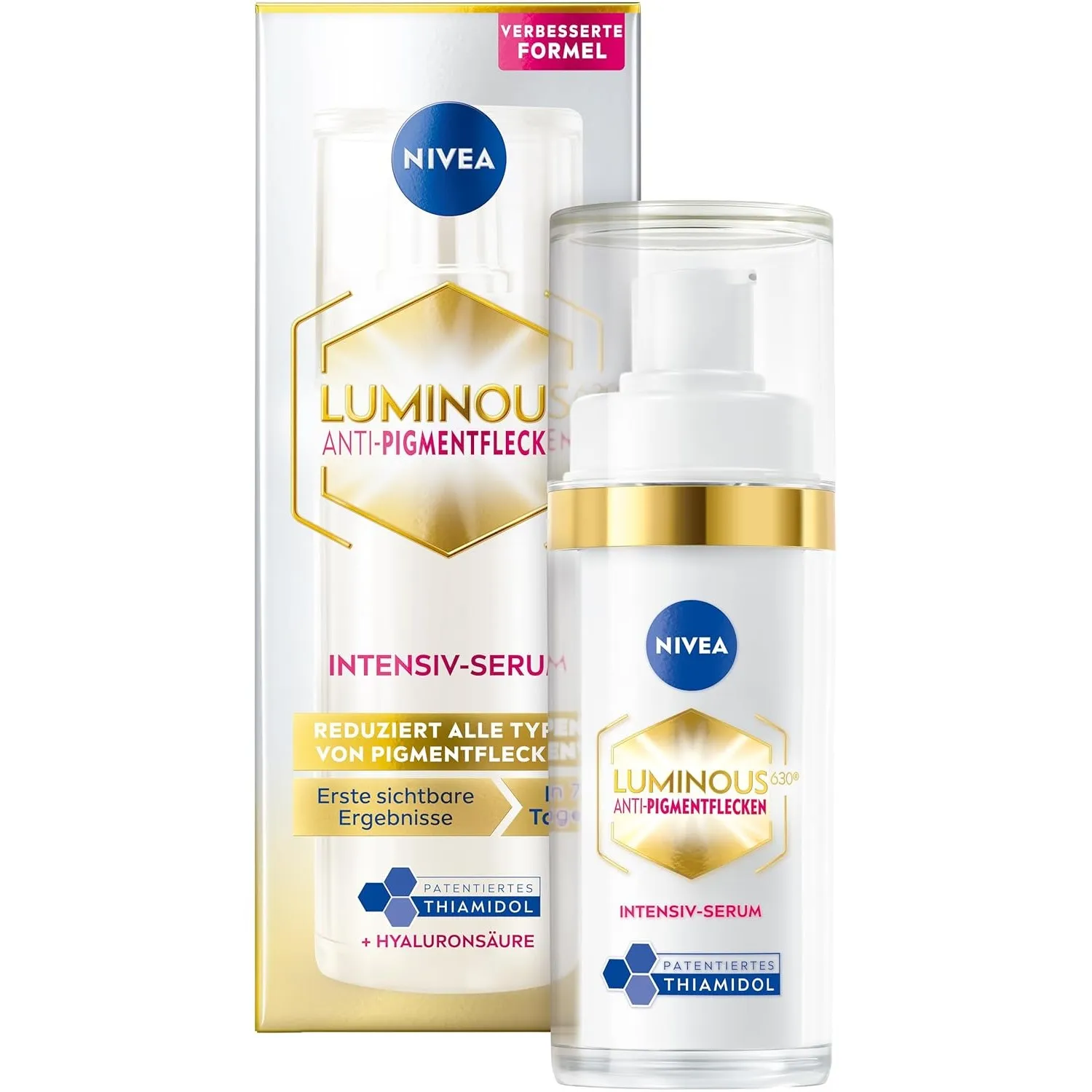 NIVEA LUMINOUS630 Anti-Pigmentflecken Intensiv-Serum, Gesichtspflege mit Thiamidol für einen ebenmäßigeren & strahlende…