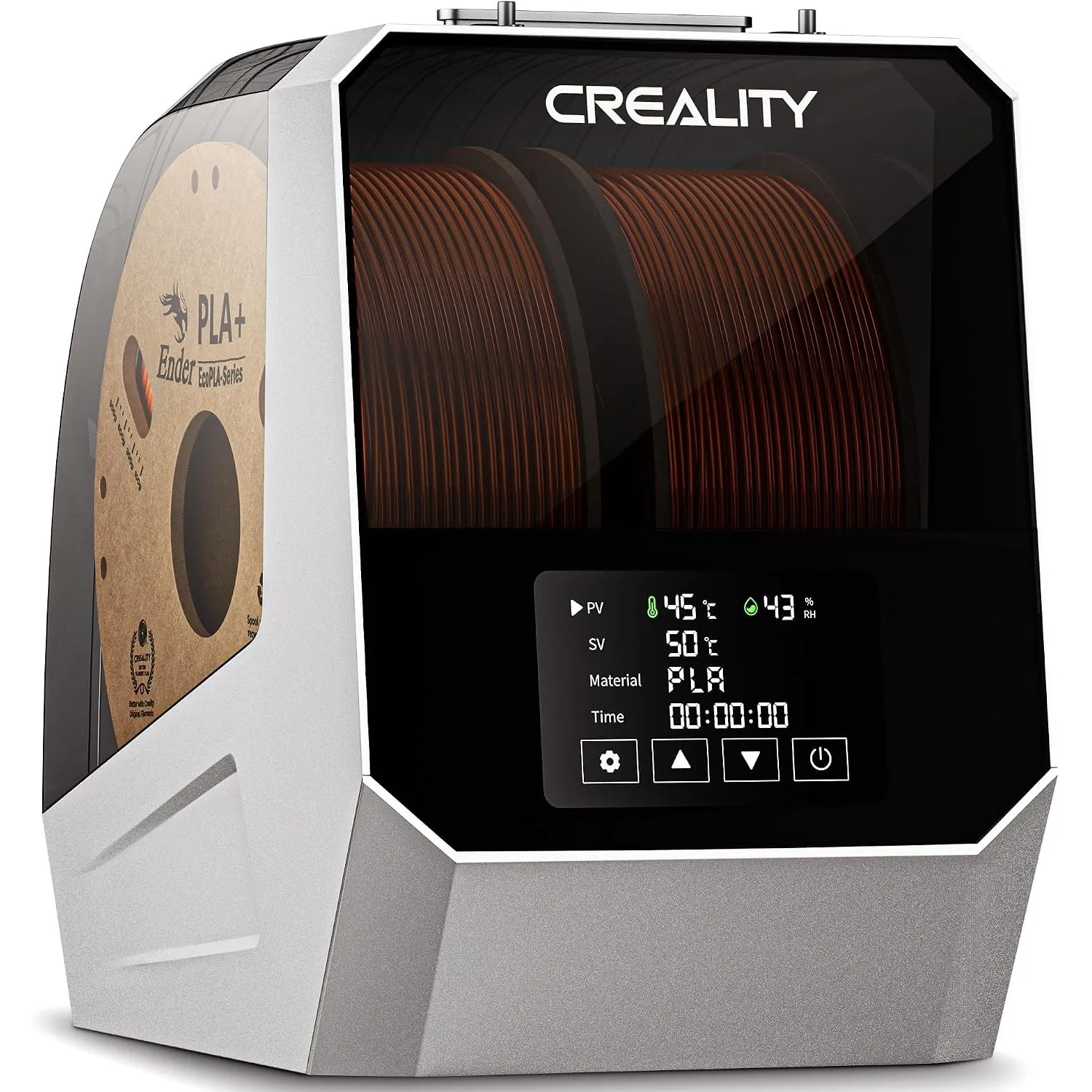 Creality Space Pi Filament Trockner Plus, 2-Rollen Trockenbox für 3D-Drucker, 360° PTC-Heizung gegen Stringing & spröde…