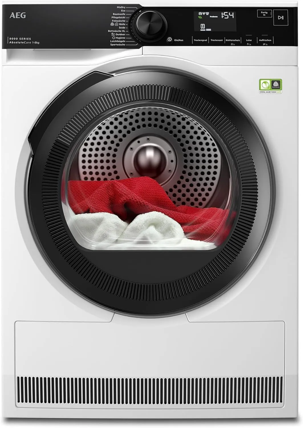 AEG Heat Pump Dryer 8 kg, Series 8000 AbsoluteCare Wool and Silk Drying, A+++,10%, Energy Saving, Automatic Volume, Wri…