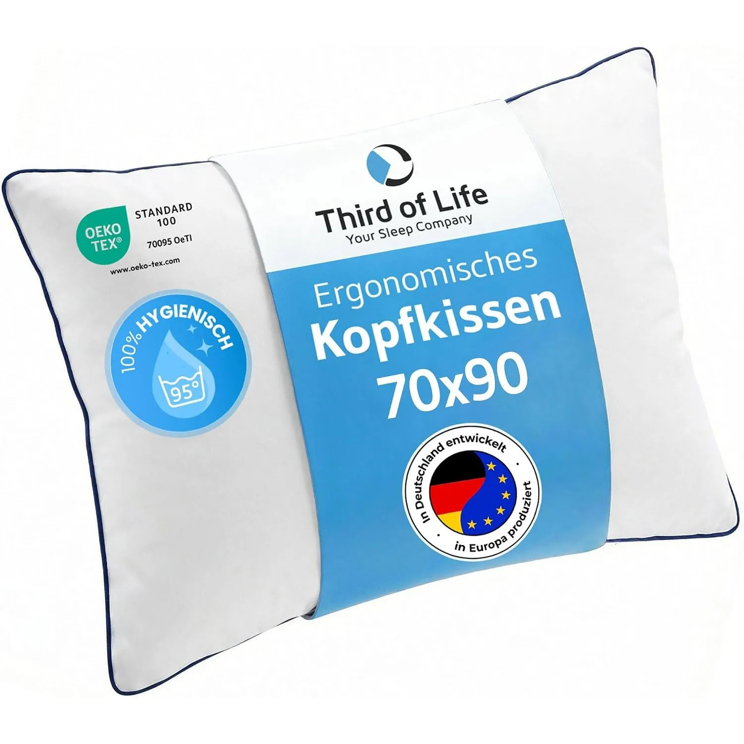 Kopfkissen 70x90 inSPIRO, Kissen für Seiten-, Rücken-, und Bauchschläfer