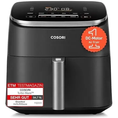 Cosori Airfryer, Turboblaze, 9-in-1 6L Heißluftfritteuse