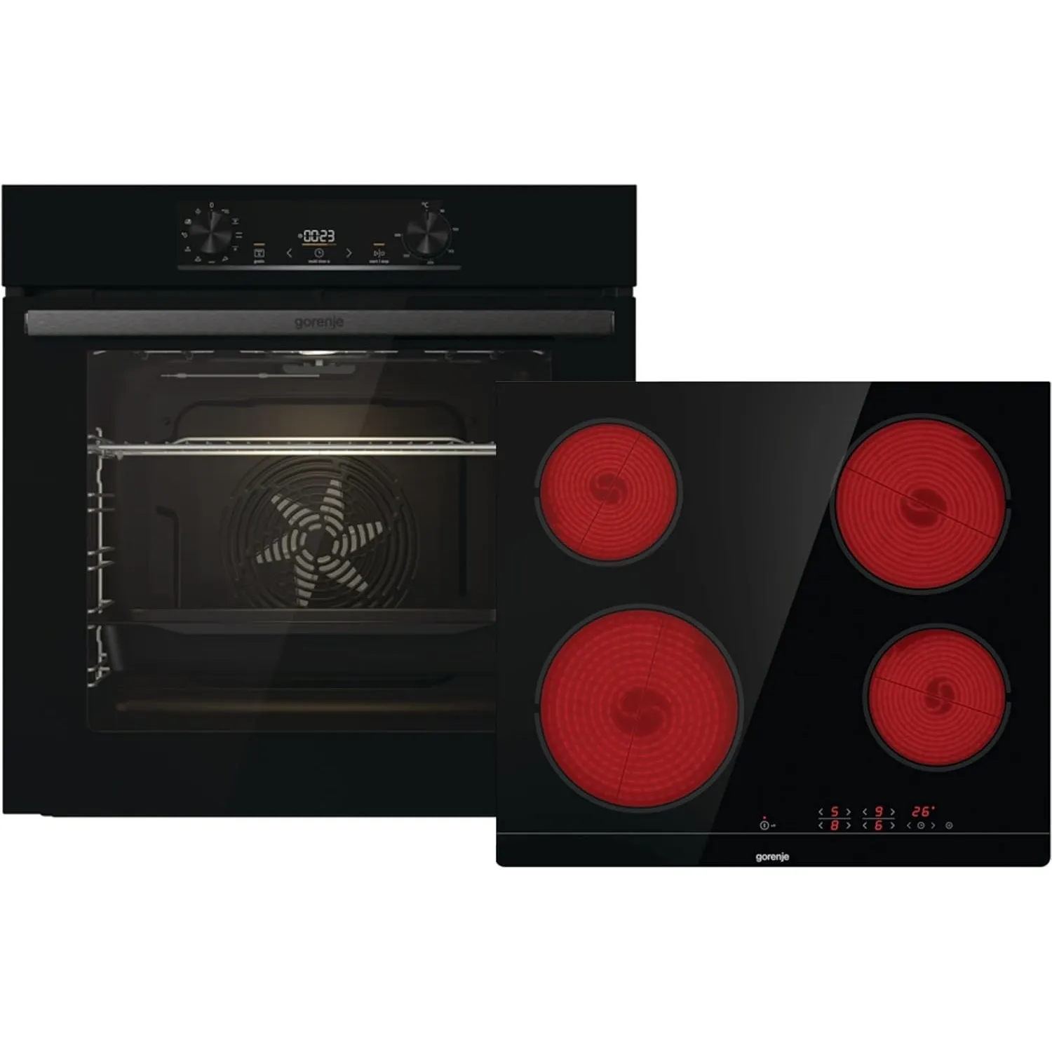 Gorenje Einbaubackofen-Set Jump Set Aqua/C/Kombination aus autarkem Kochfeld ECT641BSC und Einbau-Backofen BO6735E02BK …