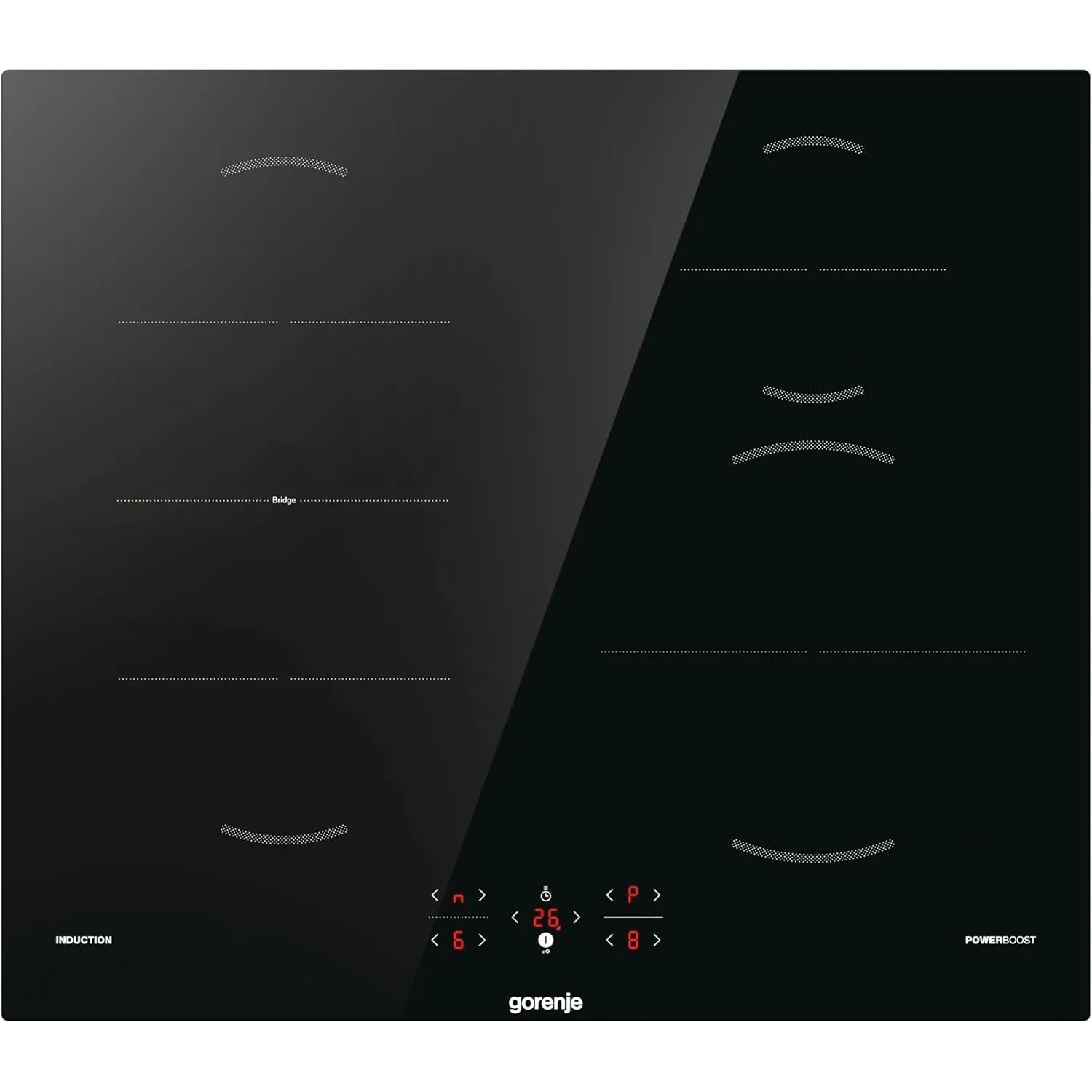 Gorenje GI621FMC Induktions-Kochfeld/Glaskeramik/BridgeZone/TouchControl/PowerBoost/Timer/ChildLock/Restwärmeanzeige/Sc…