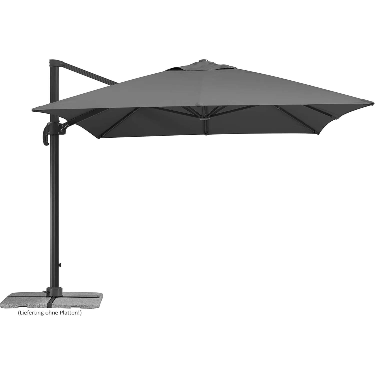 Schneider Sonnenschirm RHODOS GRANDE ca. 400 x 300 cm anthrazit, Anthracite