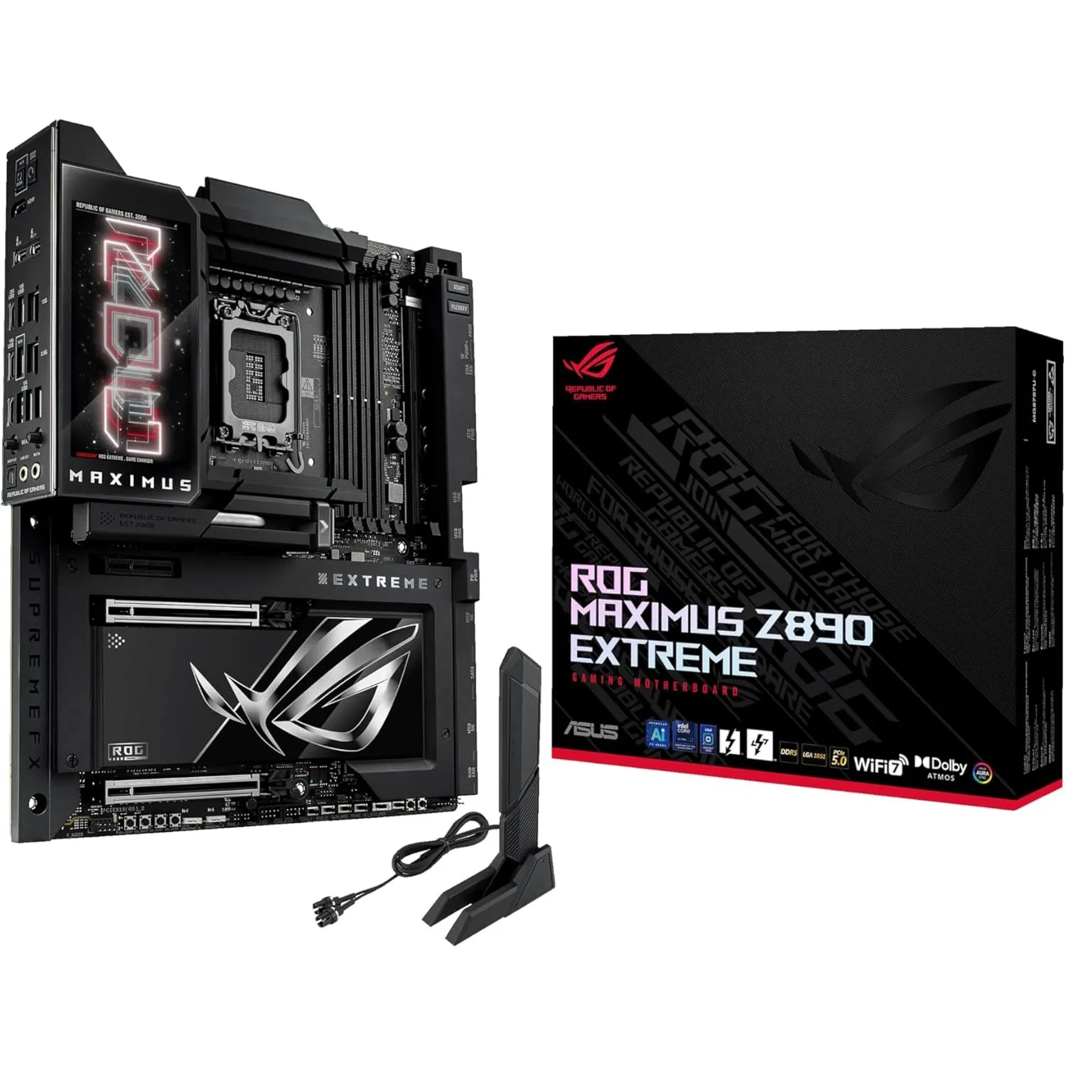 ASUS ROG Maximus Z890 Extreme Gaming Mainboard Sockel Intel LGA 1851 (E-ATX, Advanced AI, DDR5, NitroPath DRAM, WiFi 7,…