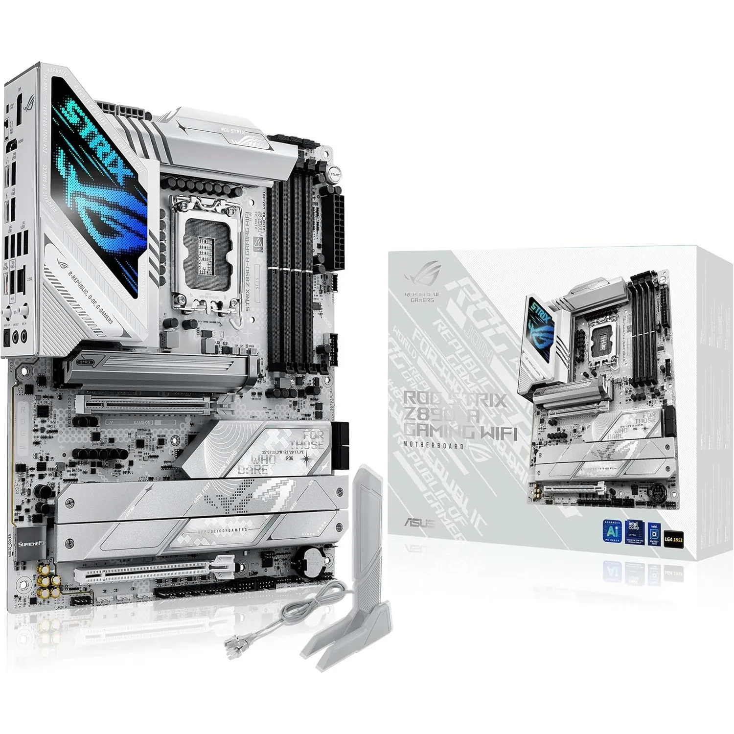 ASUS ROG Strix Z890-A Gaming WiFi Mainboard Sockel Intel LGA 1851 (ATX, Advanced AI, DDR5, WiFi 7, 5X M.2, PCIe 5.0, 2X…