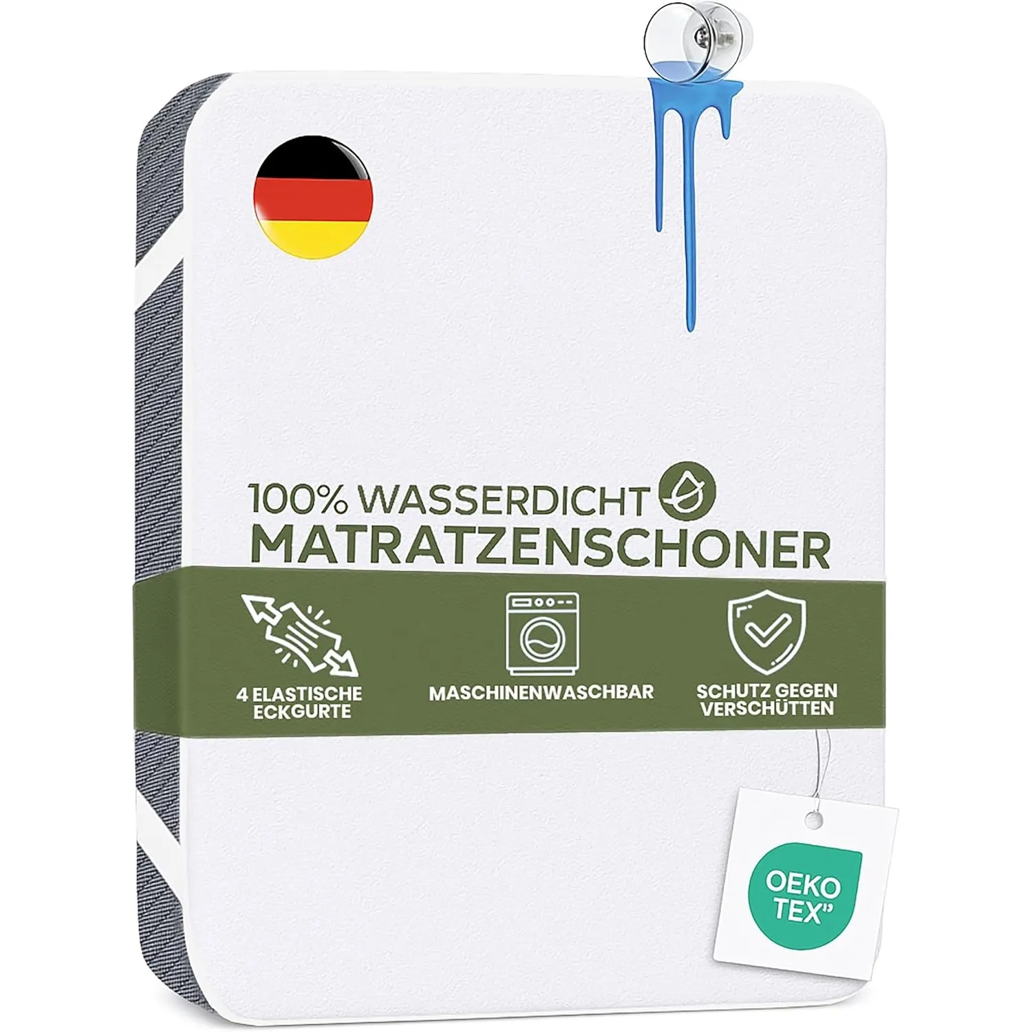 Terra Beds Matratzenschoner 140x200cm Wasserdicht, Mit Elastisch Eckbändern