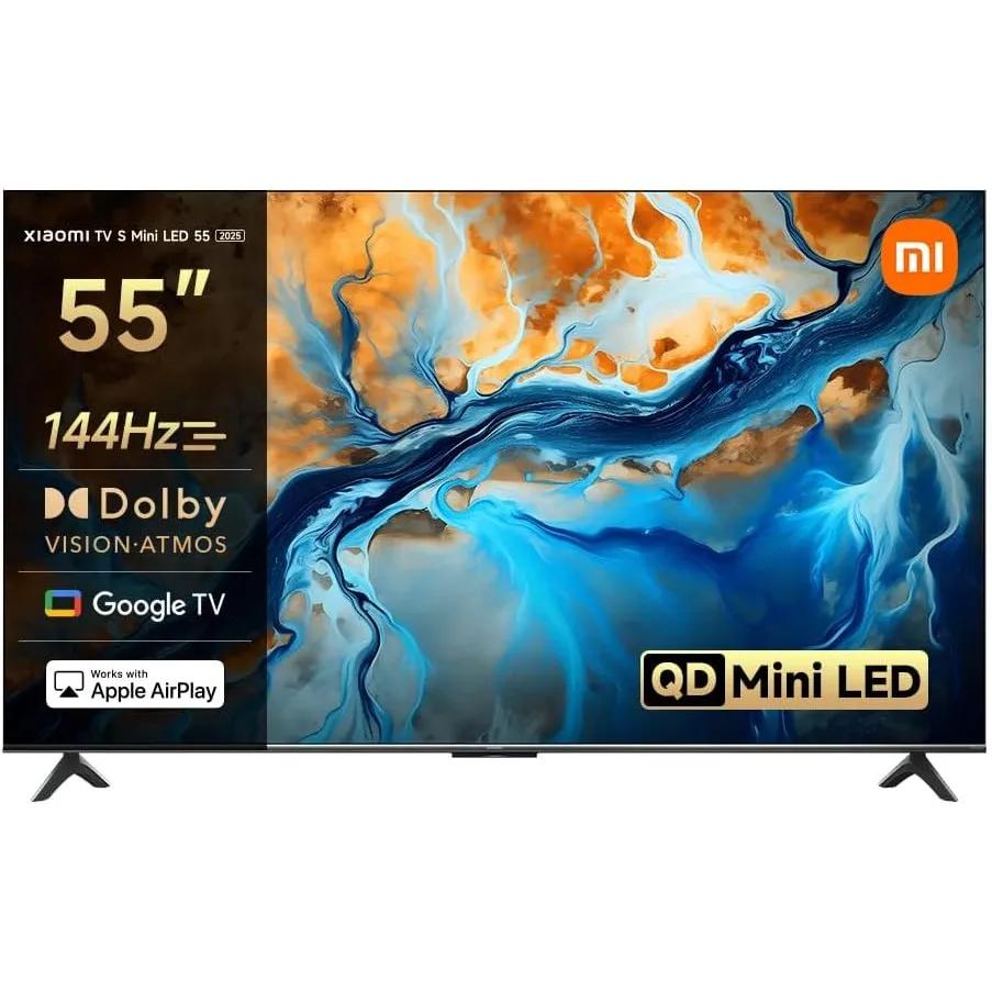 XIAOMI TV S Mini LED 55 Zoll (140 cm), 4K UHD Smart TV, 144Hz (240Hz Game Boost Mode), Dolby Atmos & Vision, HDR10+, Tr…