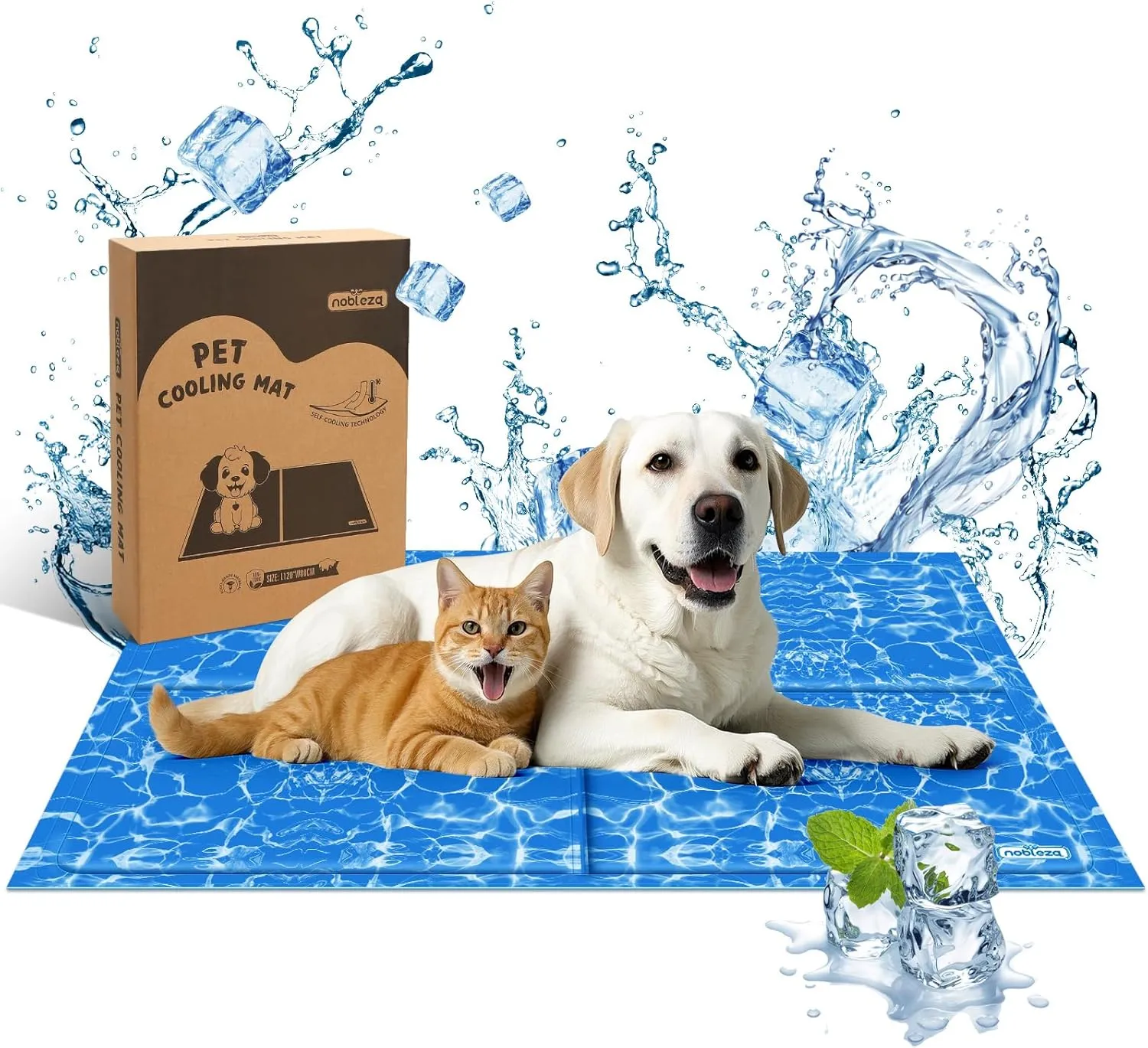Nobleza - Cooling Mat Dog Cooling Pad Cool Dog Blanket Cold Gel Pad for Cats Self-Cooling Non-Toxic Gel Pads Puppy Cat …