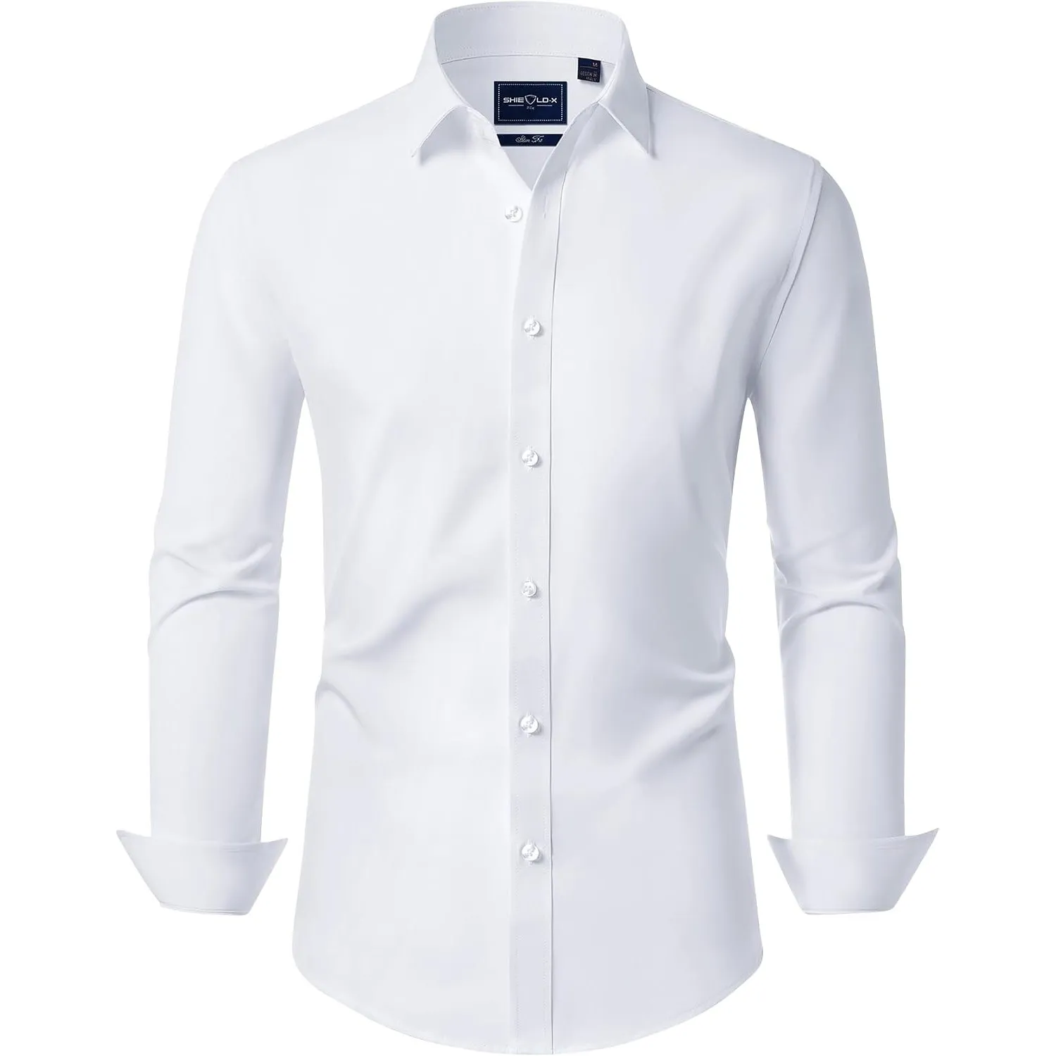 DEMEANOR Hemd Herren Langarm Businesshemden für Herren Slim Fit Business Bügelleichtes Hemden Freizeithemd