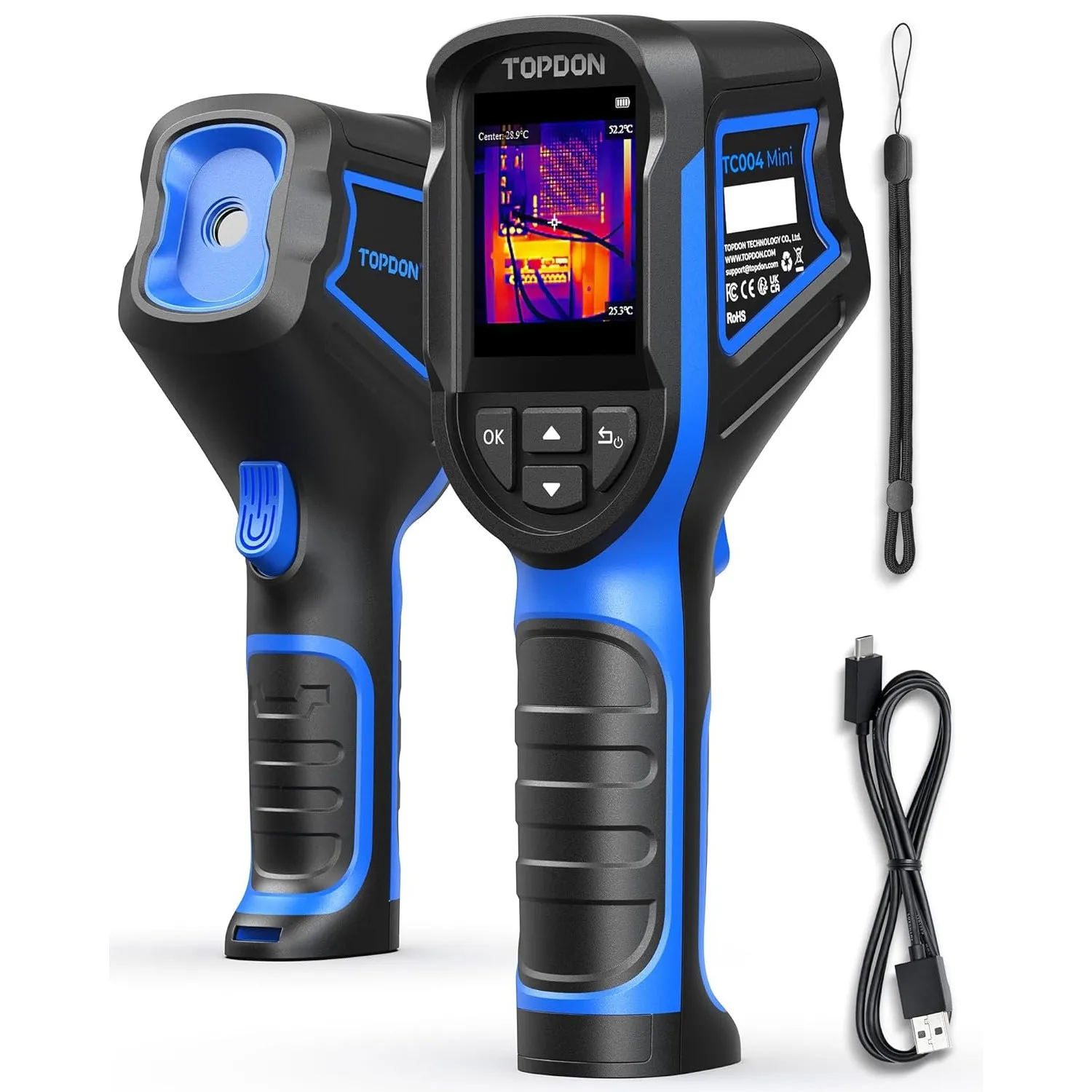 TOPDON TC004 Mini Wärmebildkamera, 240x240 TISR-Auflösung Thermal Camera