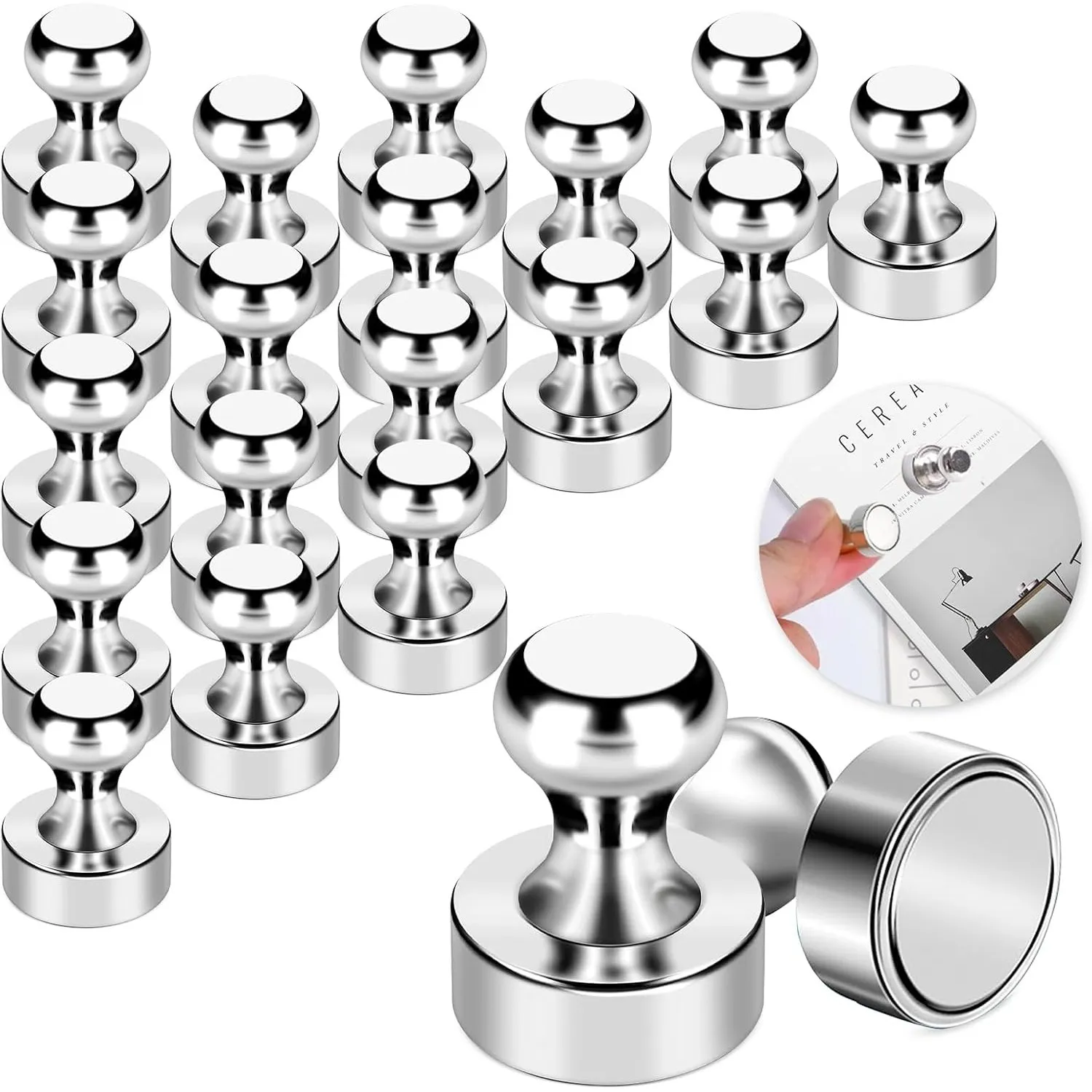 20 Stück Magnete Stark, Giantzhong Neodym Magnet Extra Stark Mini Magneten 12 X 16mm, Klein Kühlschrankmagnete für Pinn…