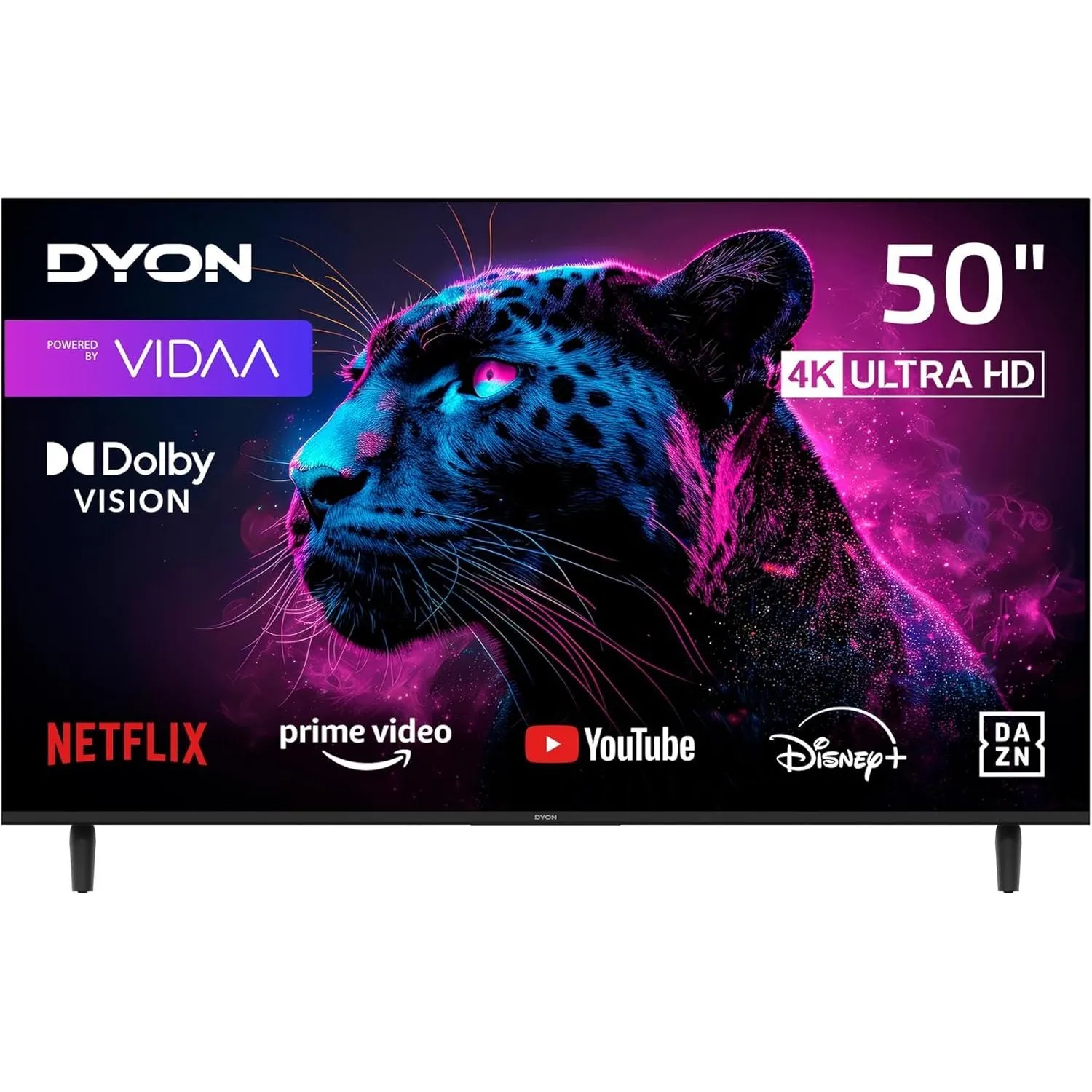 DYON Movie Smart 50 VX - 50 Zoll (126 cm) 4K UHD Smart TV mit Triple Tuner (DVB-C/-S2/-T2), App Store, Prime Video, Net…