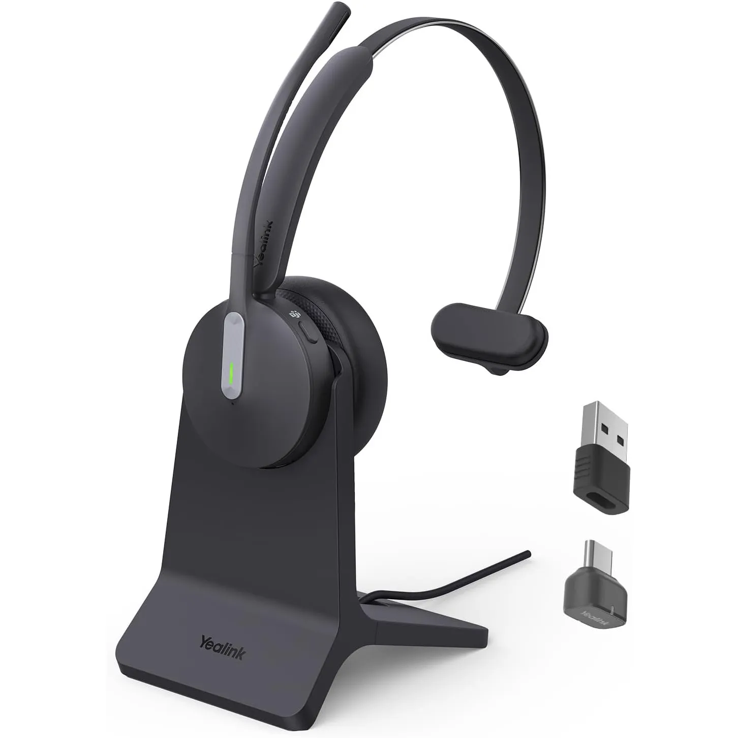 Yealink BH70 Mono Wireless Bluetooth Headset mit Mikrofon Büro,mit Ständer