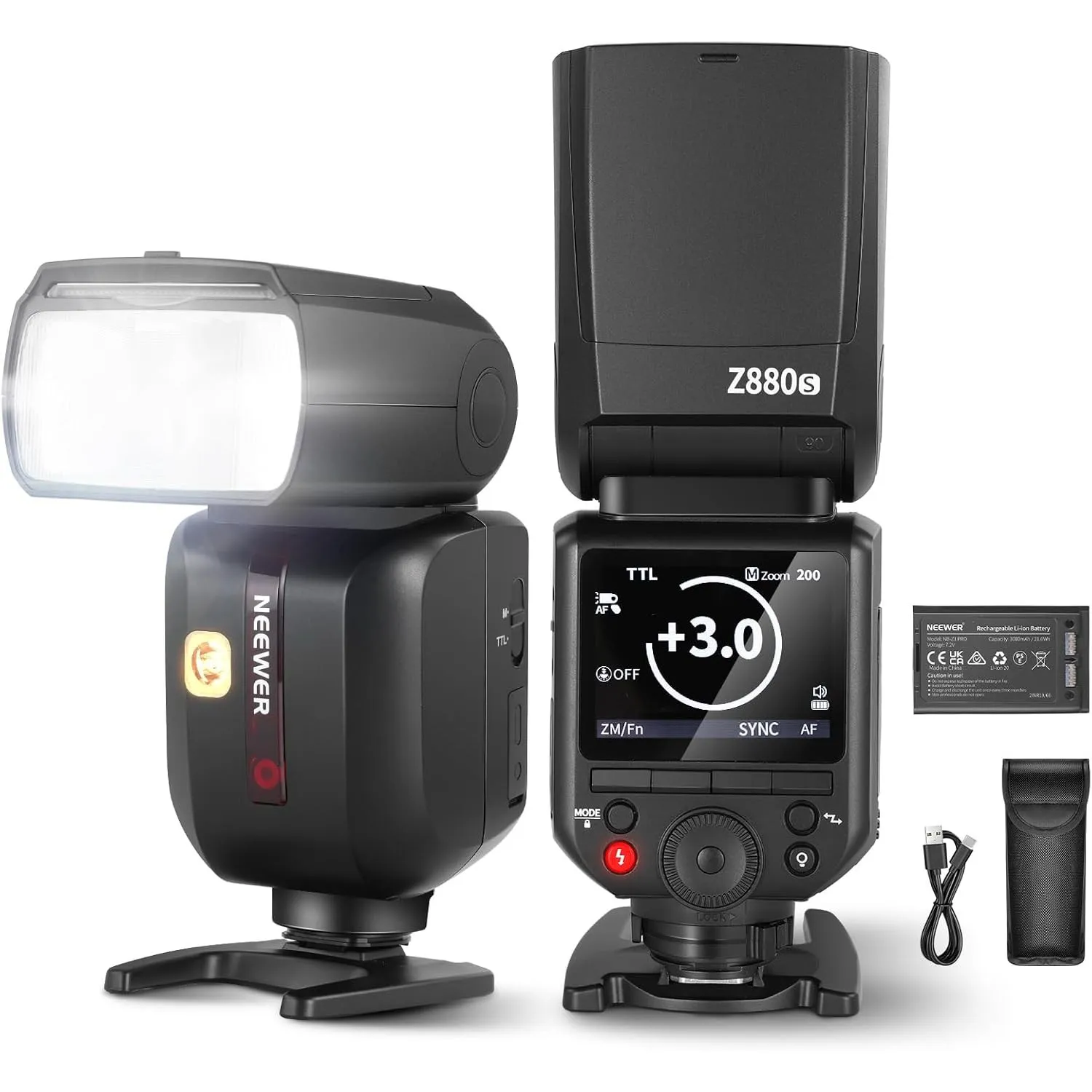NEEWER Z880-S 2,4G 76Ws TTL Kamera Blitz Speedlite Flash Kompatibel mit Sony & Godox, Benutzeroberfläche Modellierlicht…