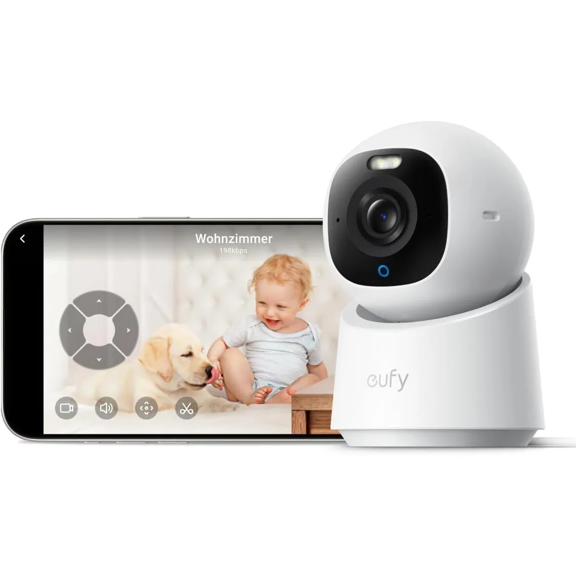 Anker eufy Innenkamera E30, Überwachungskamera, Farbnachtsicht, HomeKit