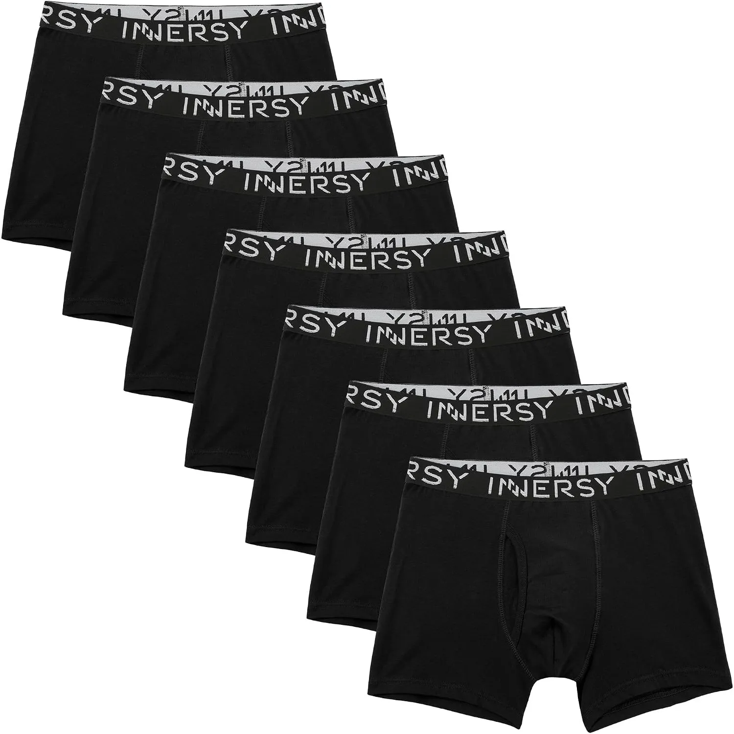 INNERSY Unterhosen Jungen Baumwolle Boxershorts mit Eingriff 128-176 7 Pack