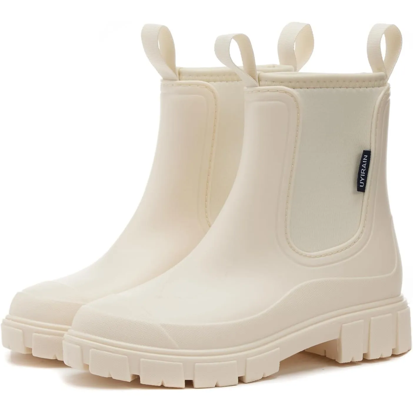 Gummistiefel Damen Wasserdicht Gummistiefeletten Halbhohe Chelsea Boots Rutschsicher Abriebfest Atmungsaktiv Regenschuh…