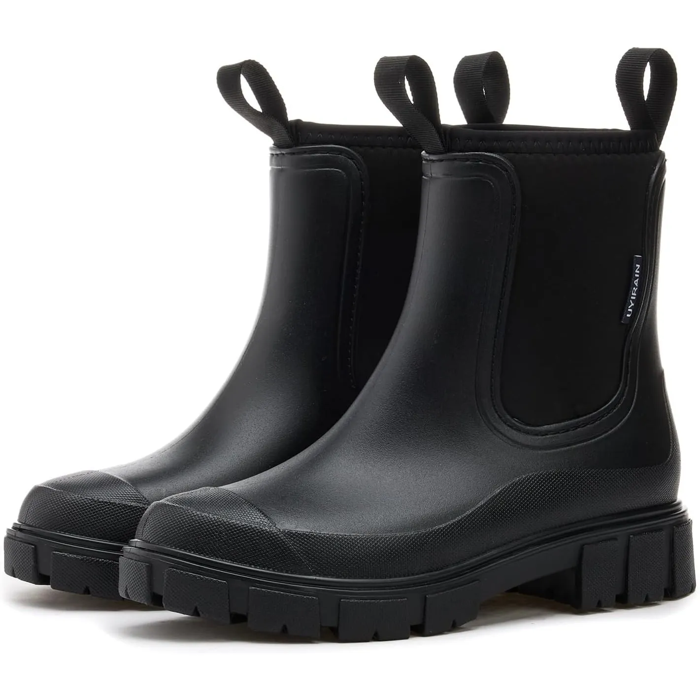 Gummistiefel Damen Wasserdicht Gummistiefeletten Halbhohe Chelsea Boots Rutschsicher Abriebfest Atmungsaktiv Regenschuh…