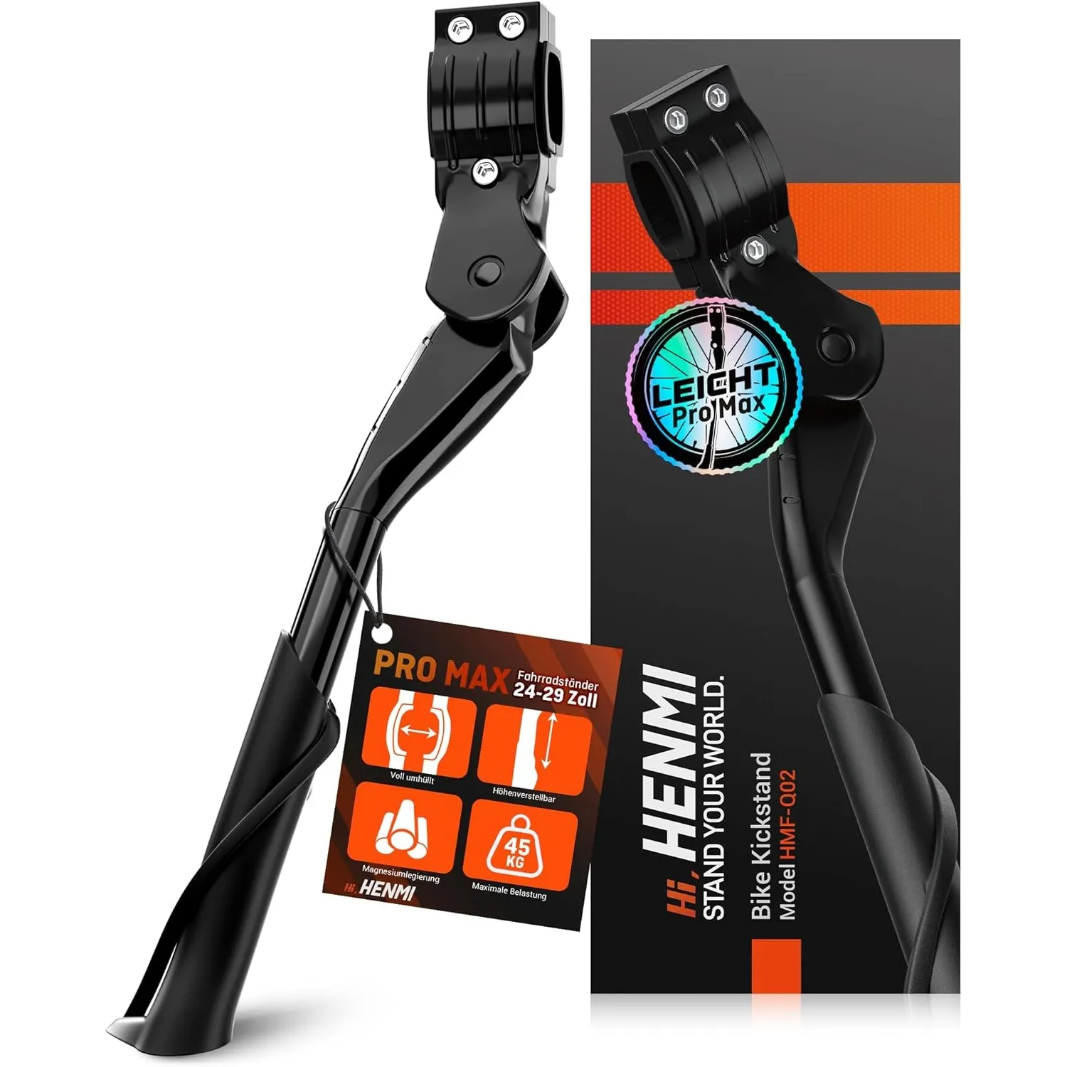 HENMI Fahrradständer 24-29 Zoll,Maximale Belastung(Pro 35,Pro+ 45, Pro Max45) KG,Höhenverstellbarer Fahrrad ständer,Sta…