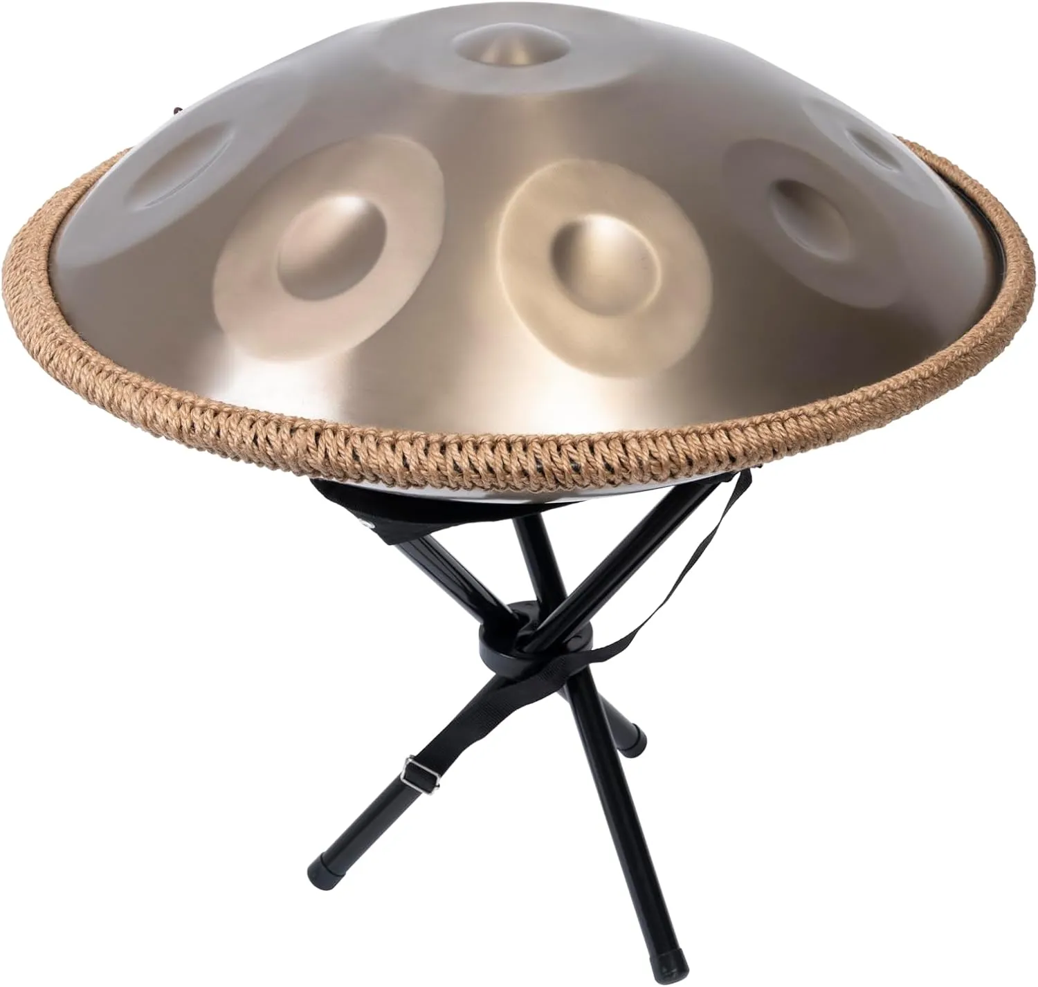 Handpan Drum - 22 Zoll 9 Noten D Kurd 440Hz - Hand Tuning Handpan - Includes Soft Bag, Mallets, Stand, Note Stickers, C…