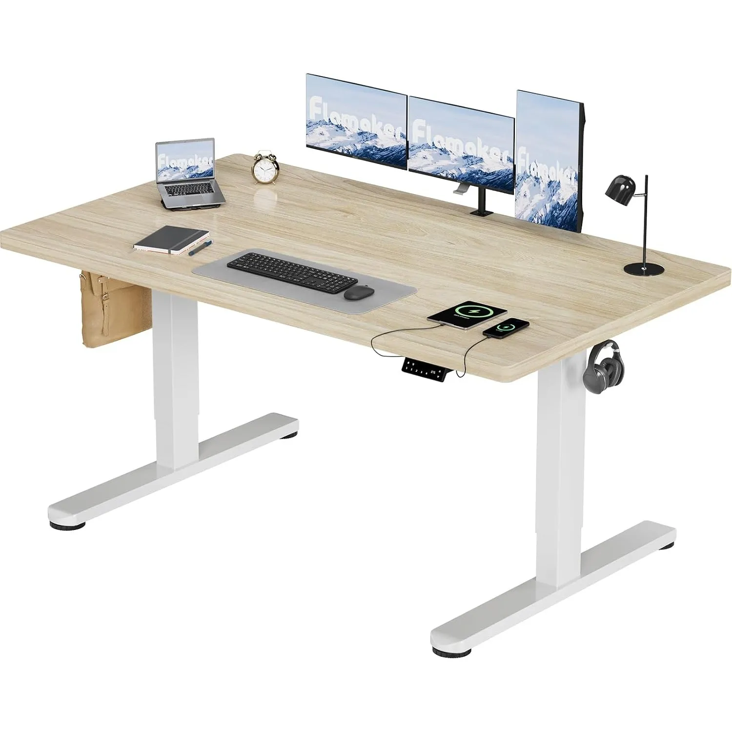 Flamaker Höhenverstellbarer Schreibtisch 160x80 cm, 25MM Ganze Tischplatte mit Bürstenloser Motor,Stabiler Ergonomische…