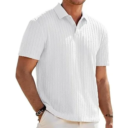Elegancity Herren Poloshirts Kurzarm Einfarbig Strick Sommer Golf Shirt Freizeit T Shirts Regular Fit Urlaub Polohemd S…