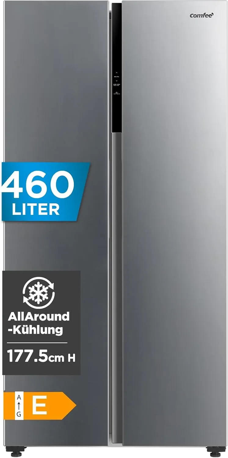 Comfee RCS609IX2 Side-by-Side Fridge/Freezer Combination/No Frost/Inverter Compressor/177.5 cm High/271 L Cool/189 L Fr…