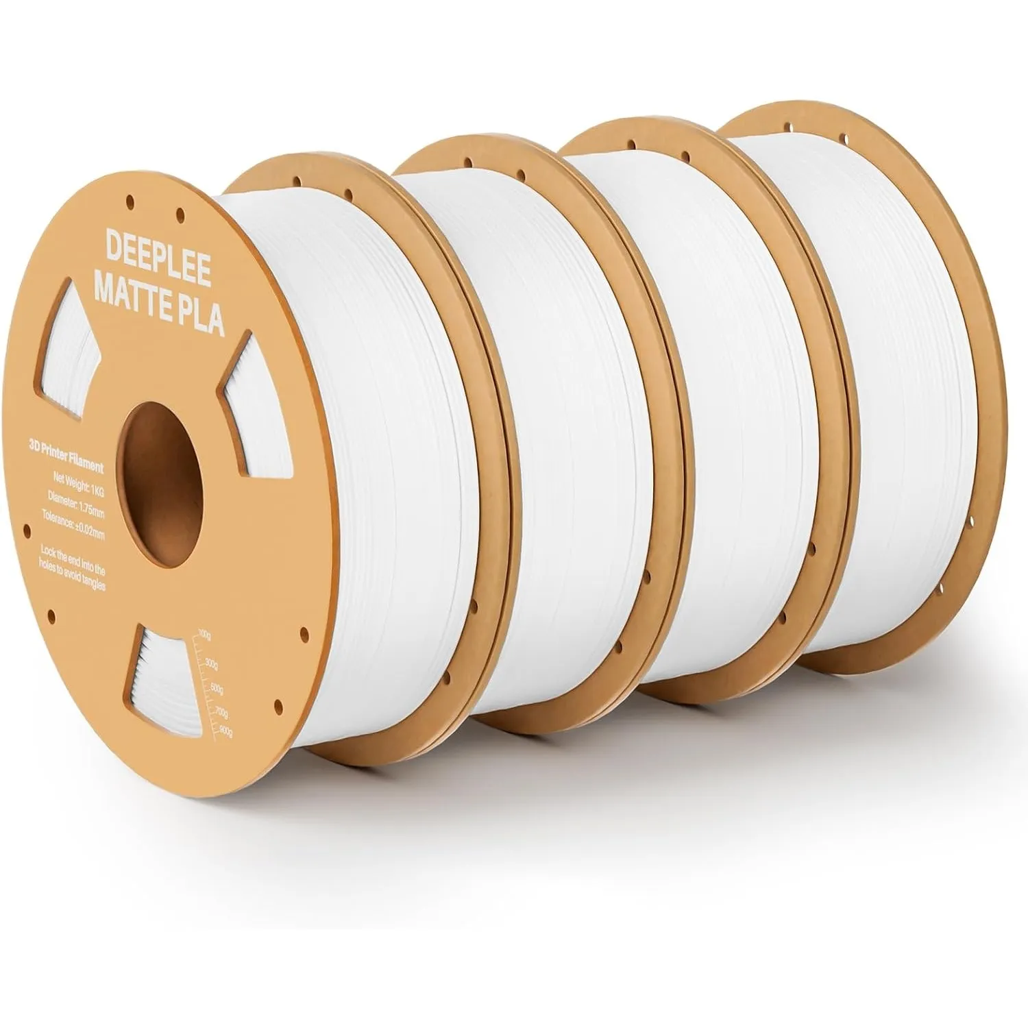 DEEPLEE Matte PLA Filament 1.75mm 3D Drucker Filament, Maßgenauigkeit +/- 0.02mm, für die meisten FDM 3D Drucker, Weiß …