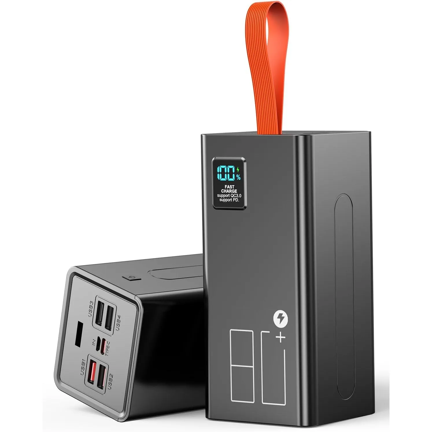 Powerbank 80000mAh, USB-C PD 30W Schnellladen, tragbar