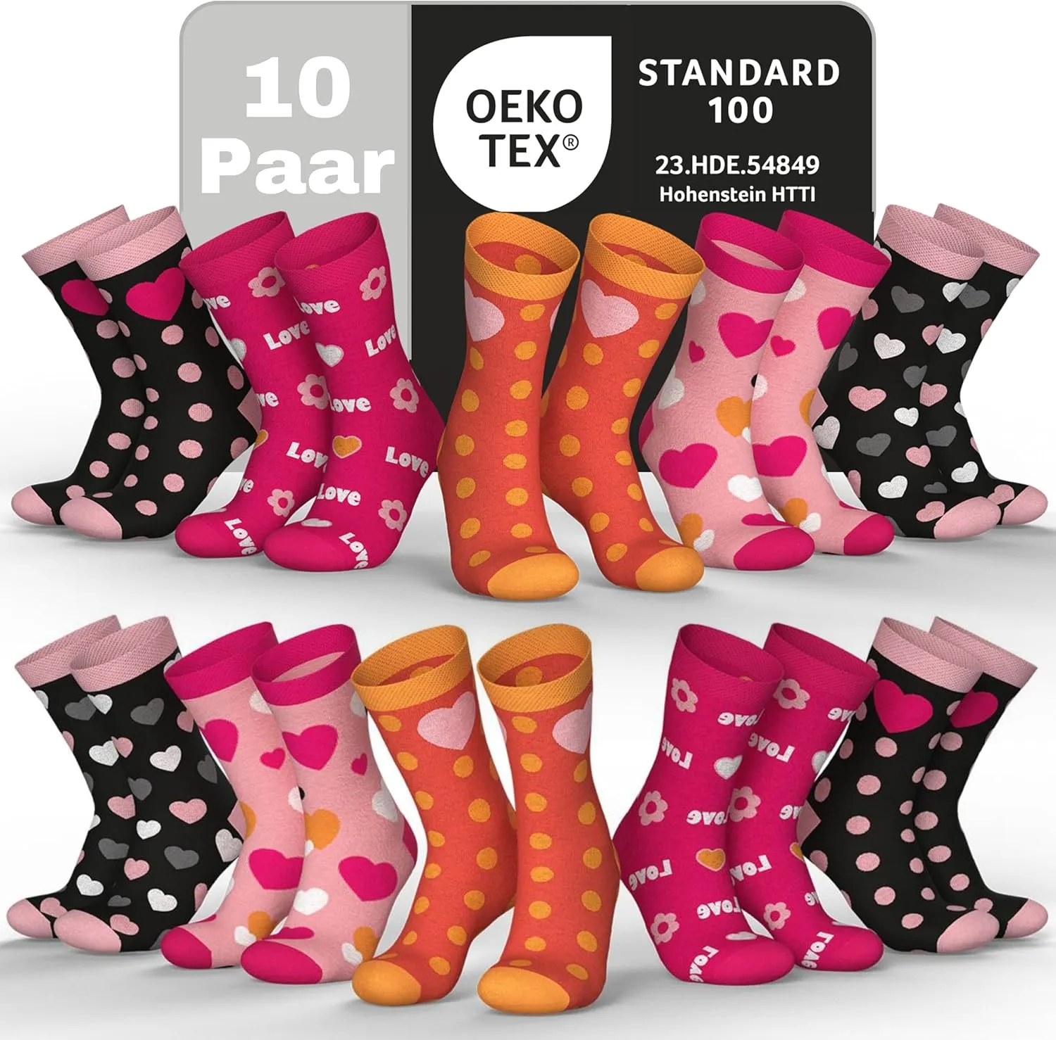 Kinder Socken (10 Paar) mit 72% Baumwolle, für Mädchen & Jungen - Kindersocken