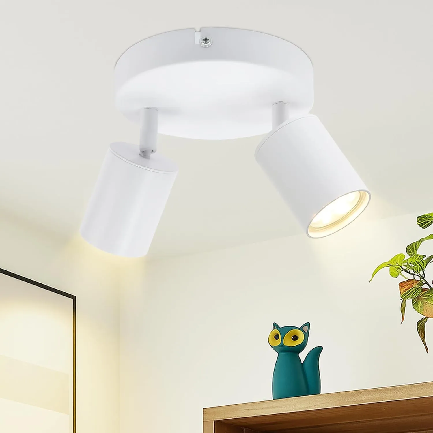 Homefire LED Deckenstrahler Deckenlampe - 2 Flammig GU10 Weiß Deckenleuchte