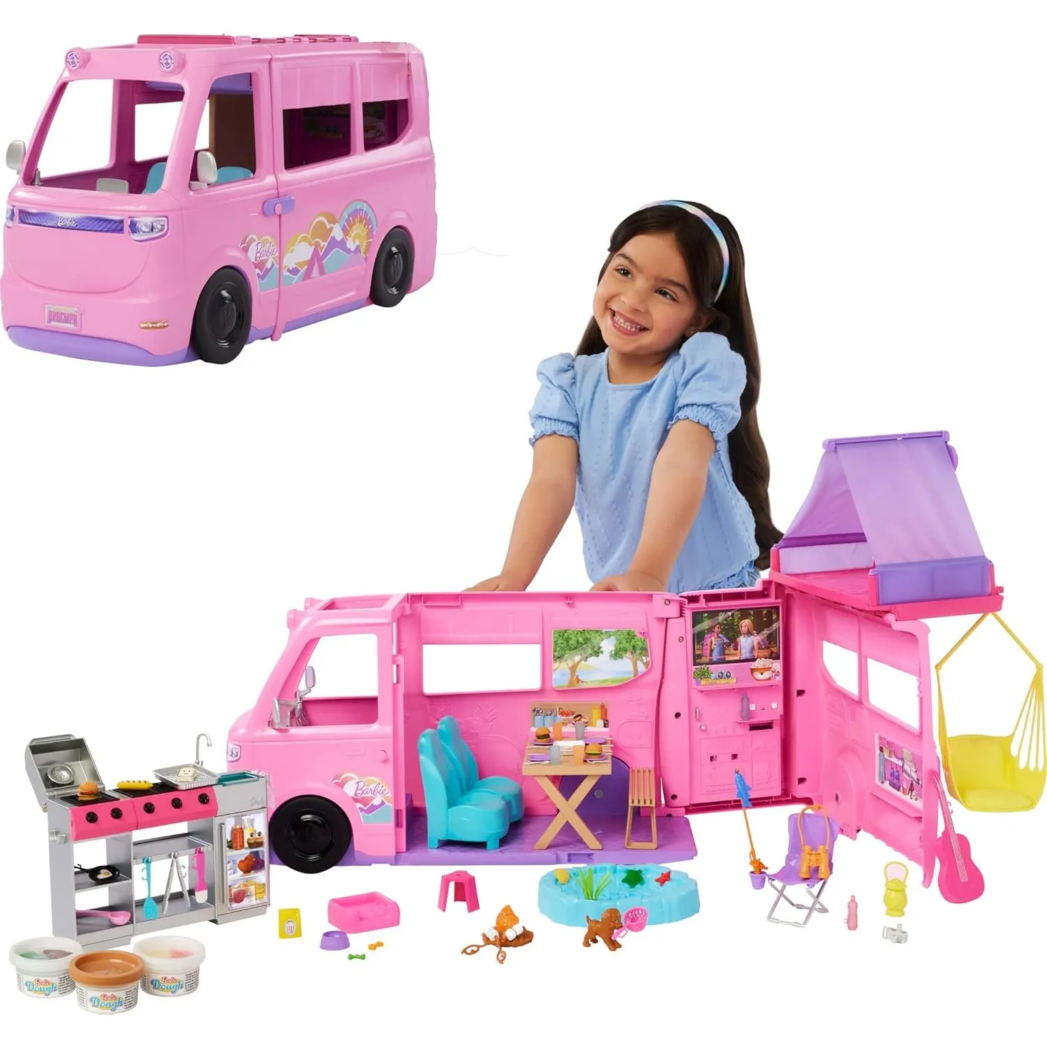 Barbie Dream Camper-Spielset, mit Camping-Zubehör