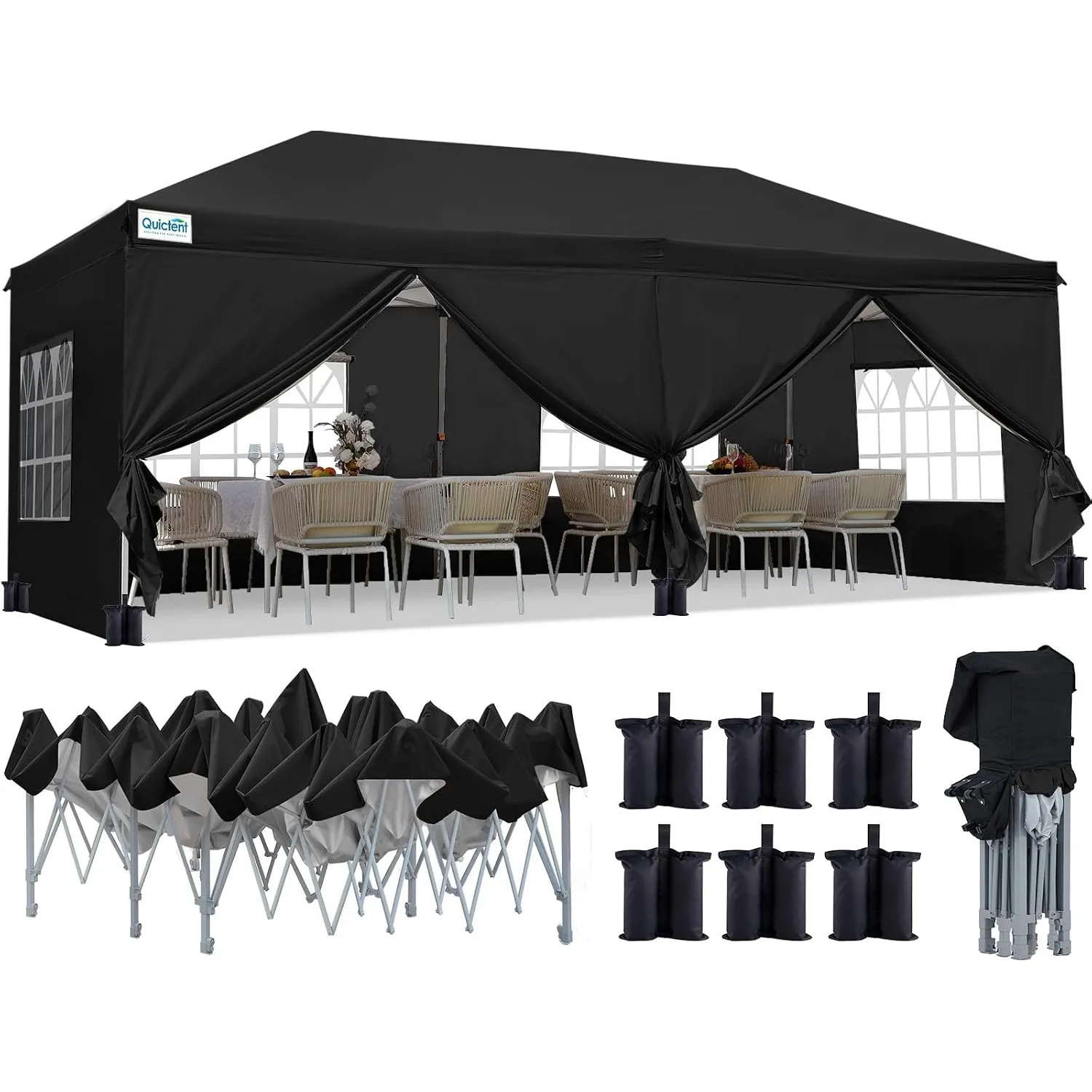 Quictent Faltpavillon 3x6m wasserdicht