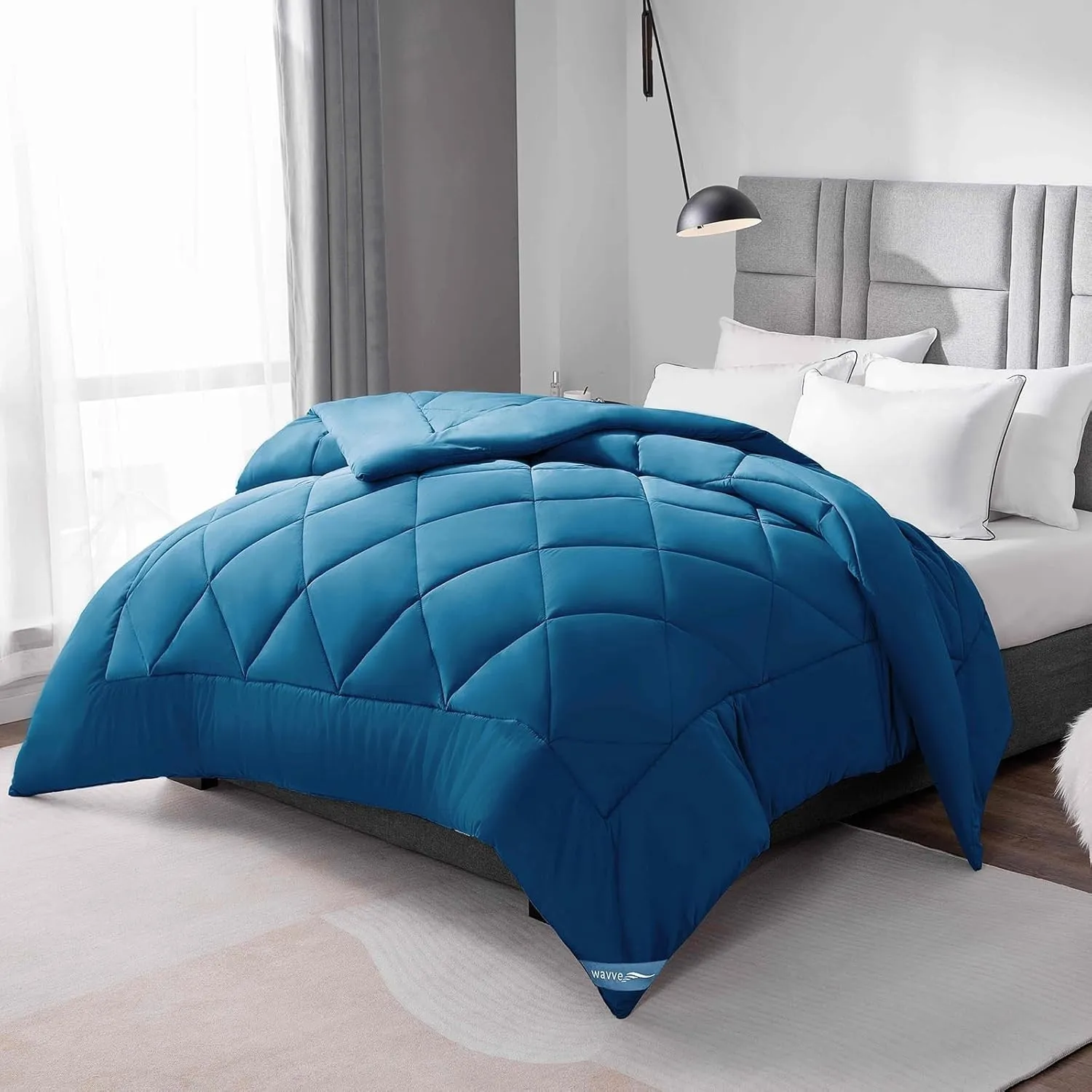 WAVVE Bettdecke 240x260 cm Ganzjahresdecke 4 Jahreszeiten, Steppdecke 300gsm Mikrofaser 260x240, Super Weiche Zudecke S…