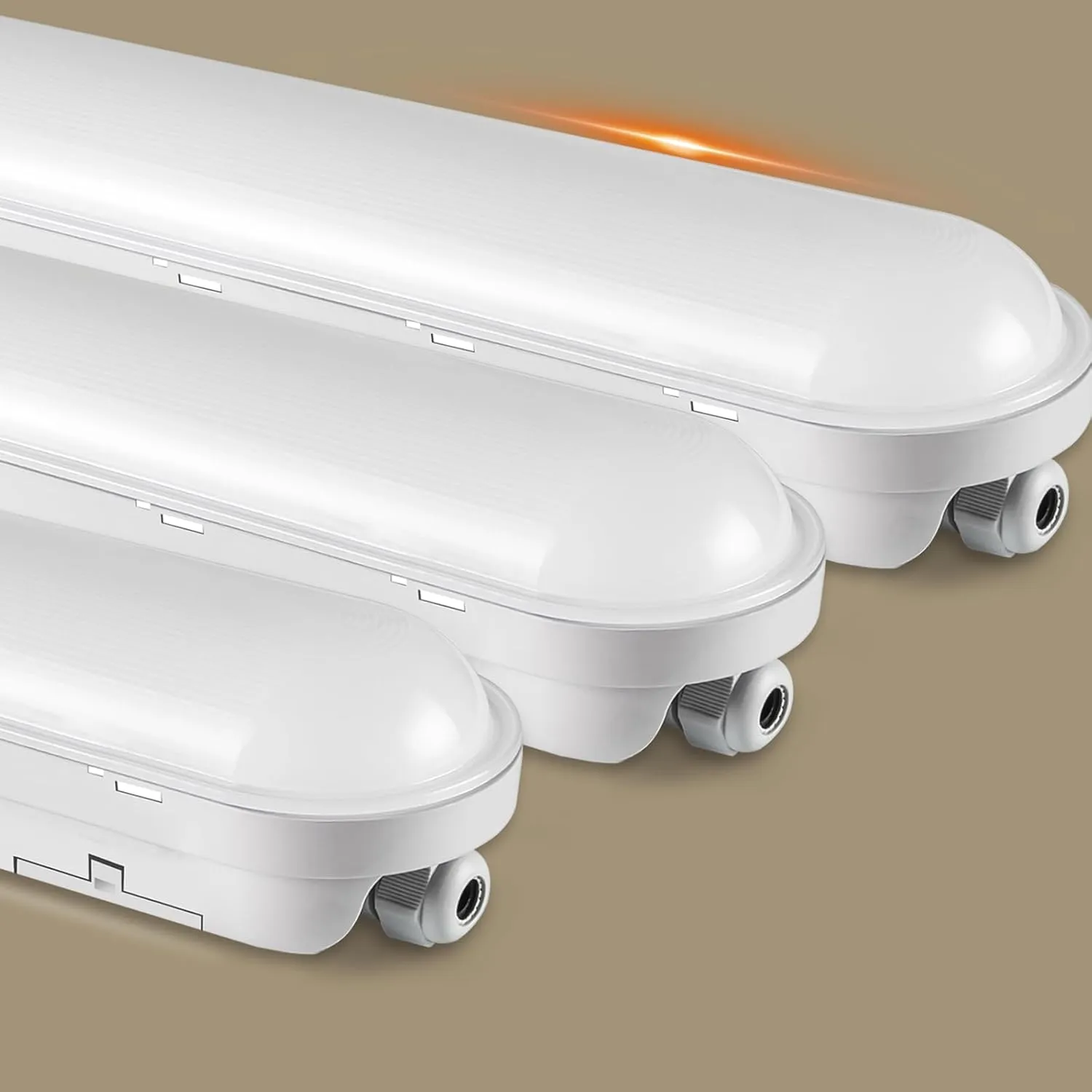 buling 3 Stück Feuchtraumleuchte LED 120CM, 36W 4500LM Röhre Lampe, Verknüpfbar Wannenleuchte IP65 Wasserfest Leuchtsto…