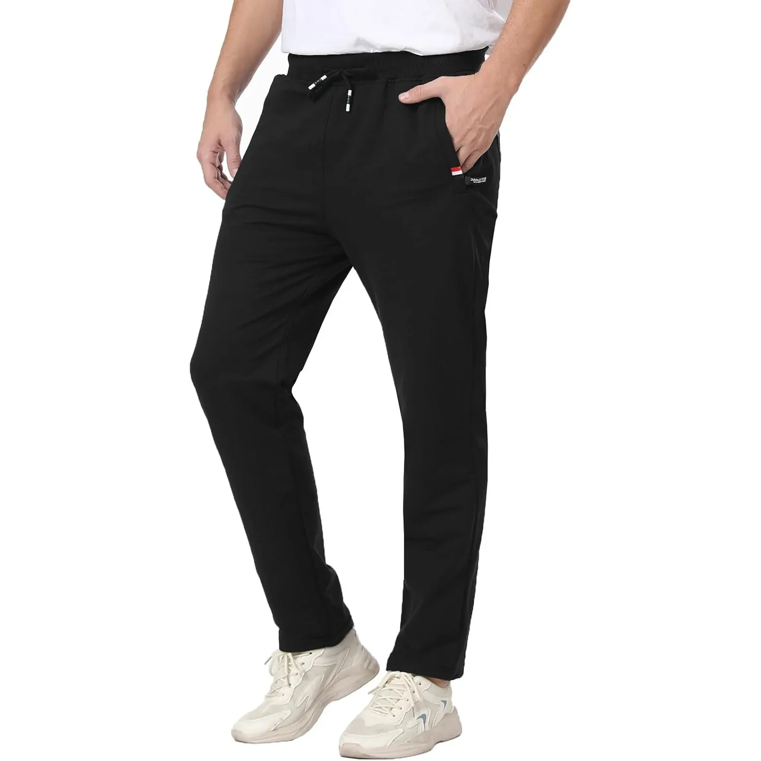 JustSun Jogginghose Herren Baumwolle Trainingshose Freizeithose mit Reißverschlusstaschen