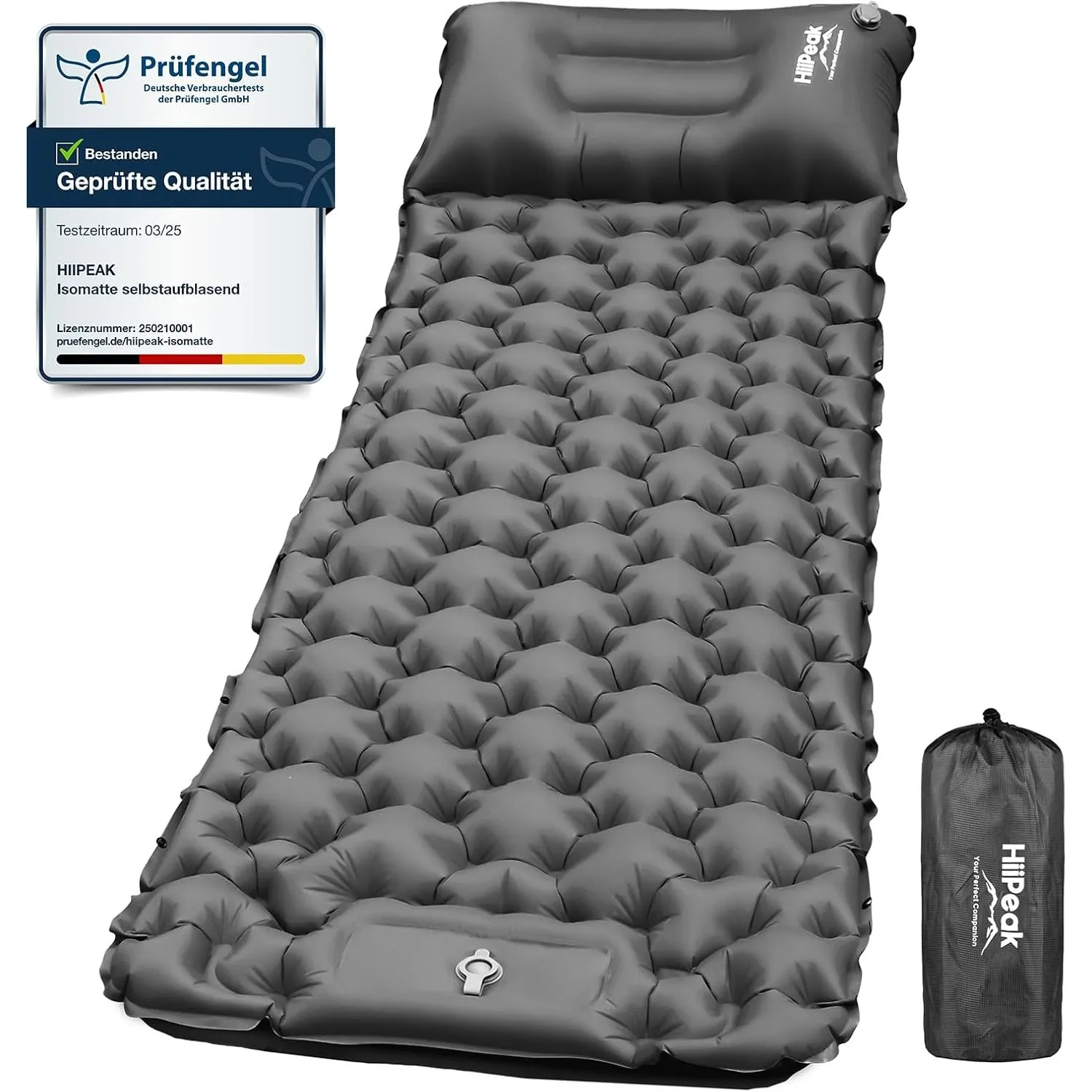 HiiPeak Isomatte Ultraleicht hoch Camping matratze mit integrierten kopfkissen Outdoor luftmatratze schlafmatte kleines…