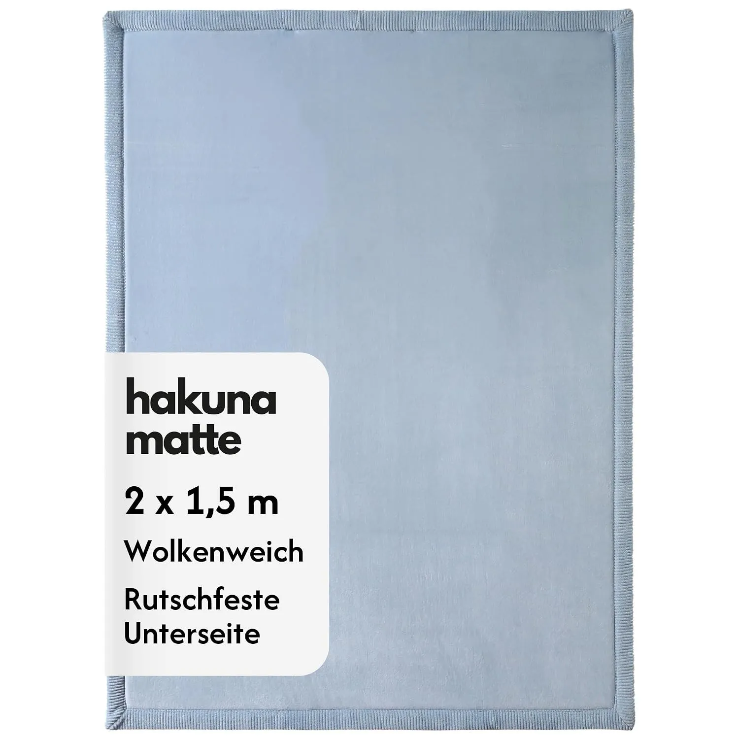 Hakuna Matte Wolkenweiche Spielmatte Baby 200x150x2,5cm, blau, Tatami Matte | Teppich für Kinderzimmer mit hochwertigem…
