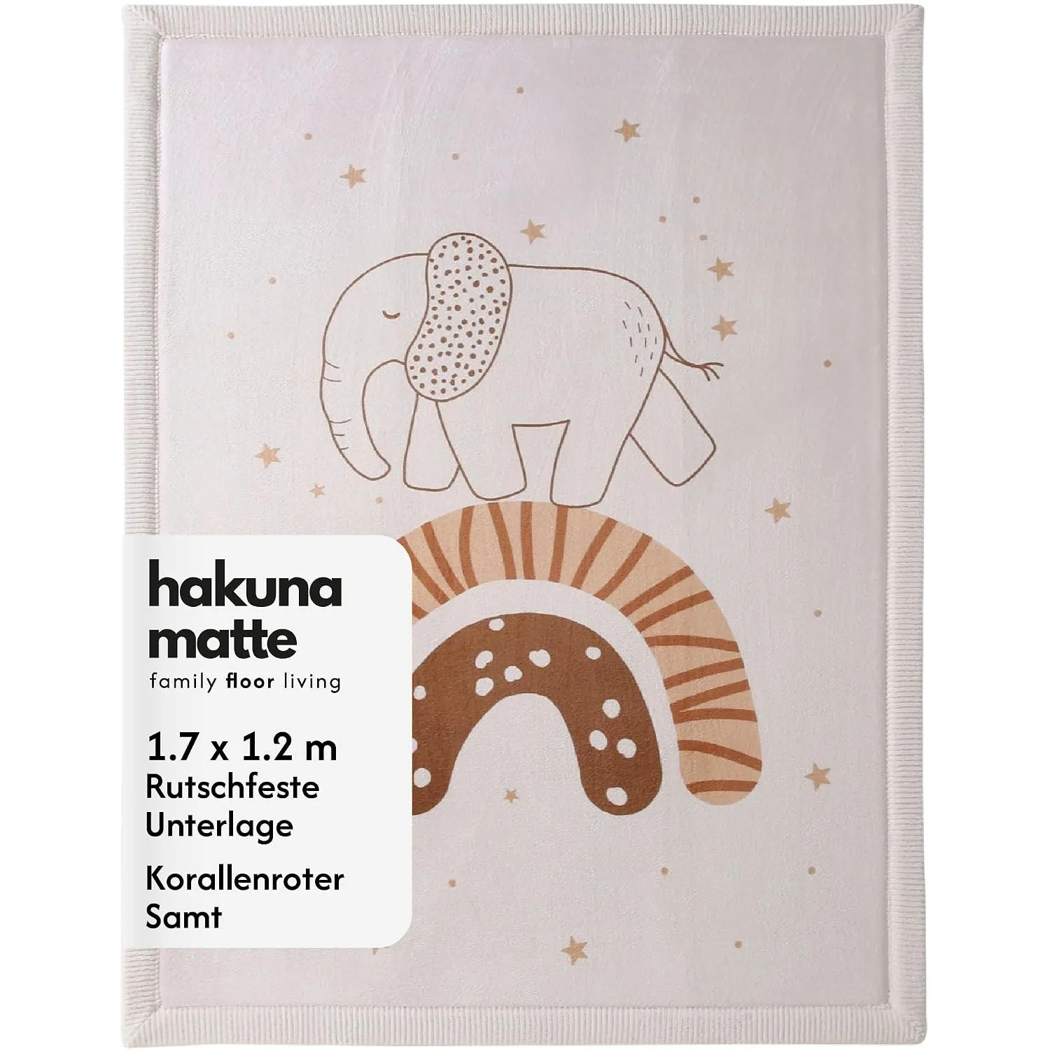 Hakuna Matte Wolkenweiche Spielmatte Baby 170x120x2,5cm, Tatami Matte | Teppich für Kinderzimmer mit hochwertigem Hochd…