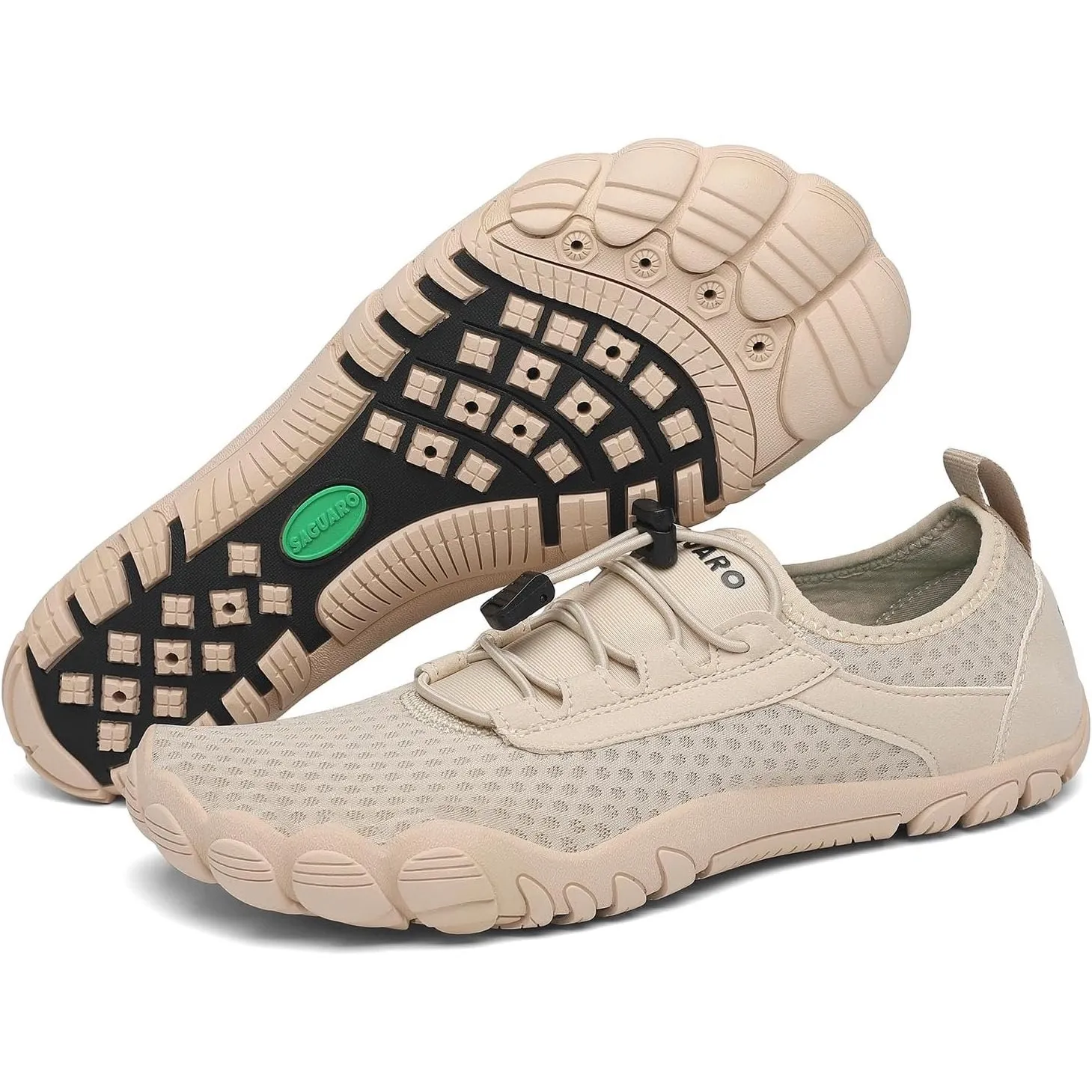 SAGUARO Unisex Barfuß Badeschuhe rutschfeste Barfußschuhe Schnelltrocknende Wasserschuhe mit Drainagelöcher Gr.36-48