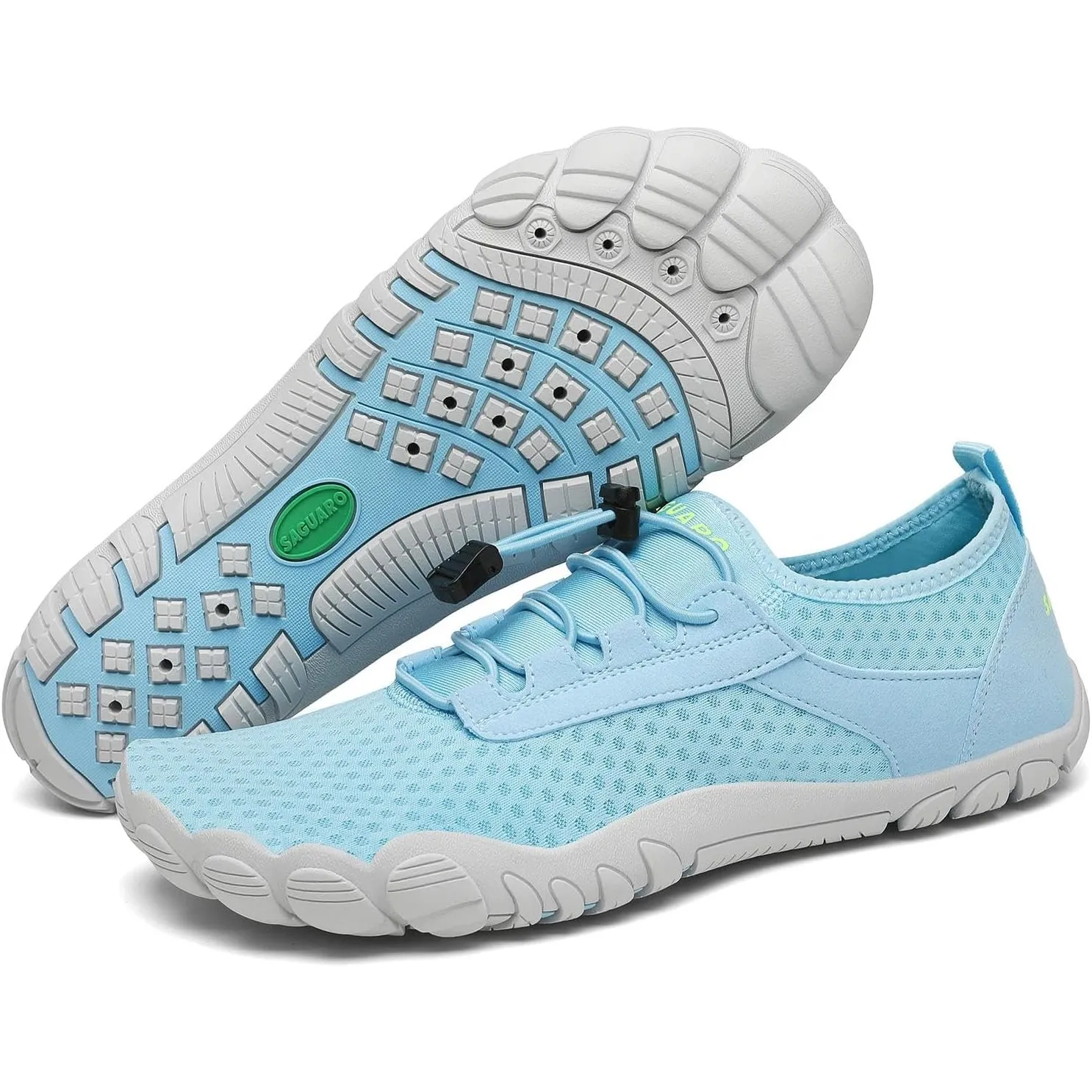 SAGUARO Unisex Barfuß Badeschuhe rutschfeste Barfußschuhe Schnelltrocknende Wasserschuhe mit Drainagelöcher Gr.36-48
