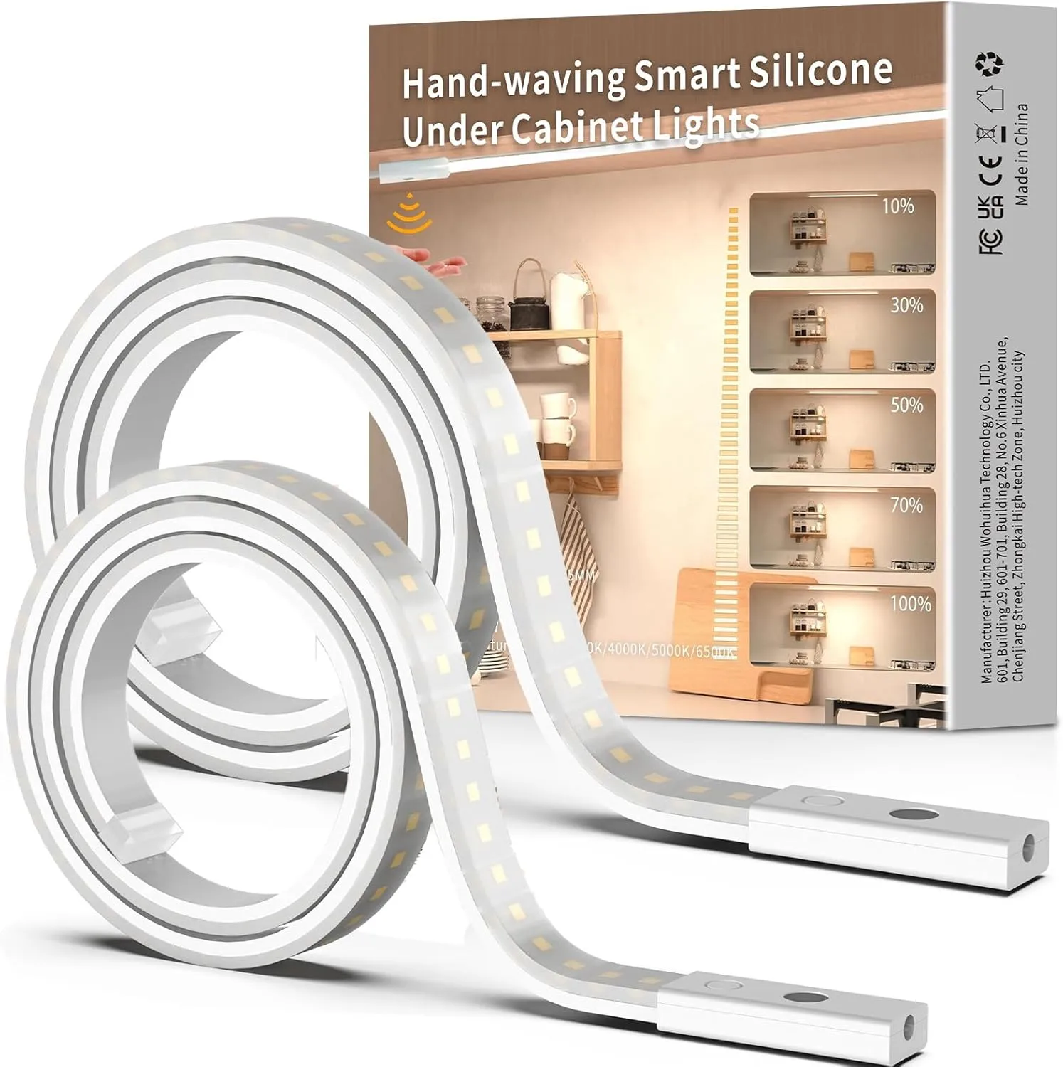 SIBI LIGHTING LED Unterbauleuchte, 2 Stück 1m Dimmbar Led Lichtleiste Küche Selbstklebend, Flexibel Silikon LED Streife…